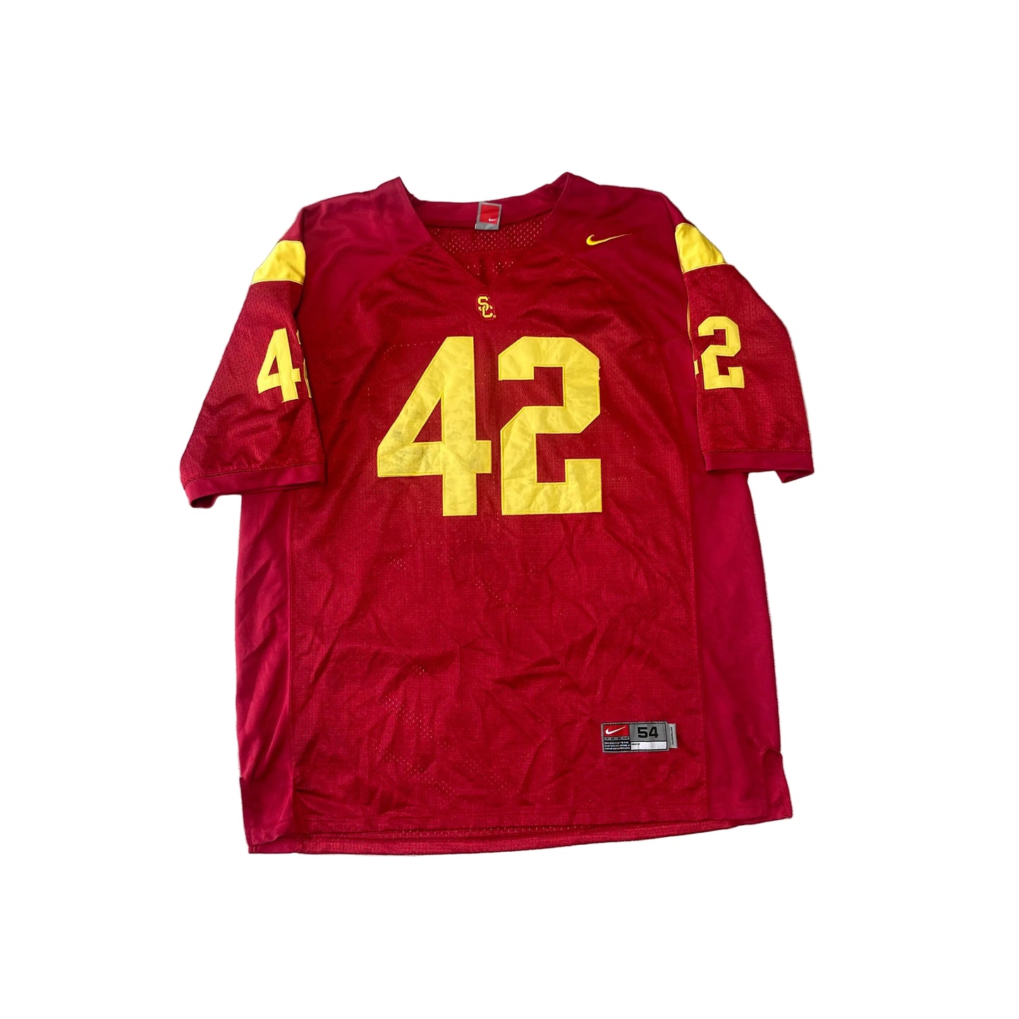 Vintage Nike Team USC Trojans Ronnie Lott #42 Football Jersey Cardinal Size 54