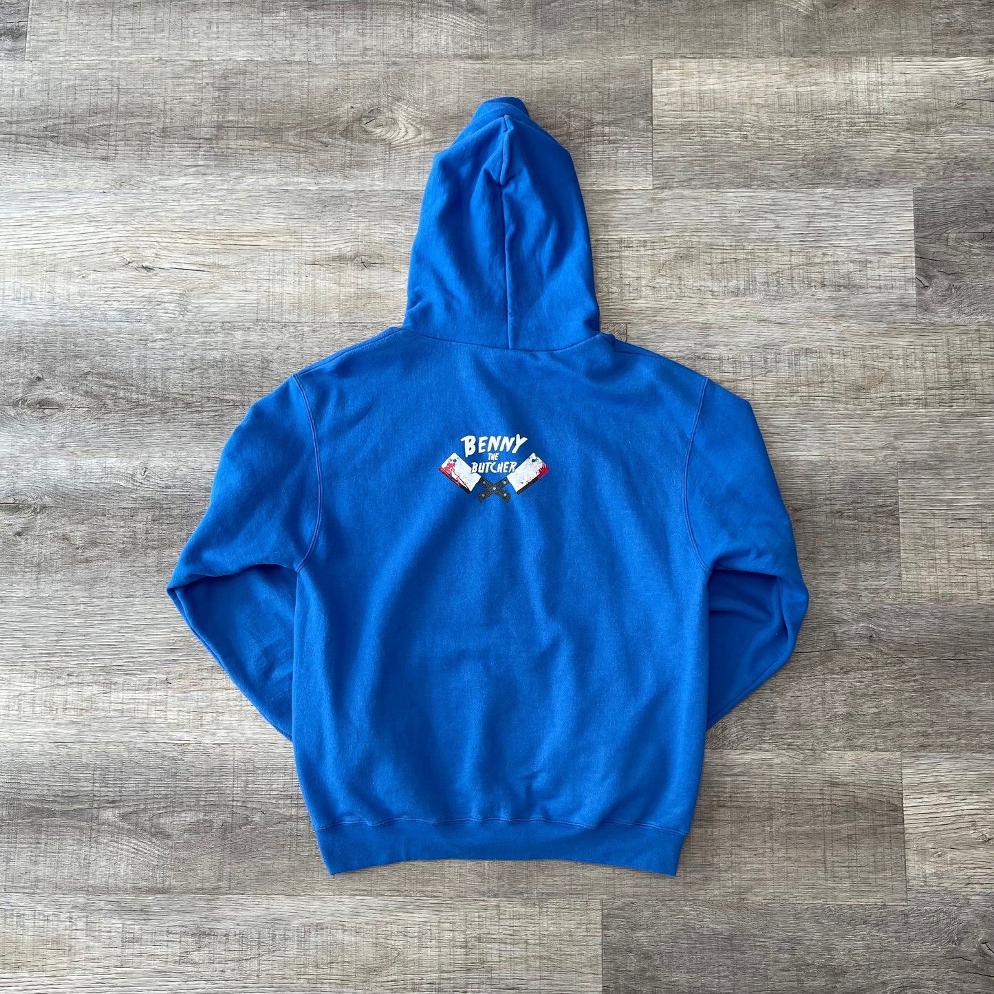 Benny the Butcher Plugs I Met Hoodie Blue Hoodie Size Medium Griselda