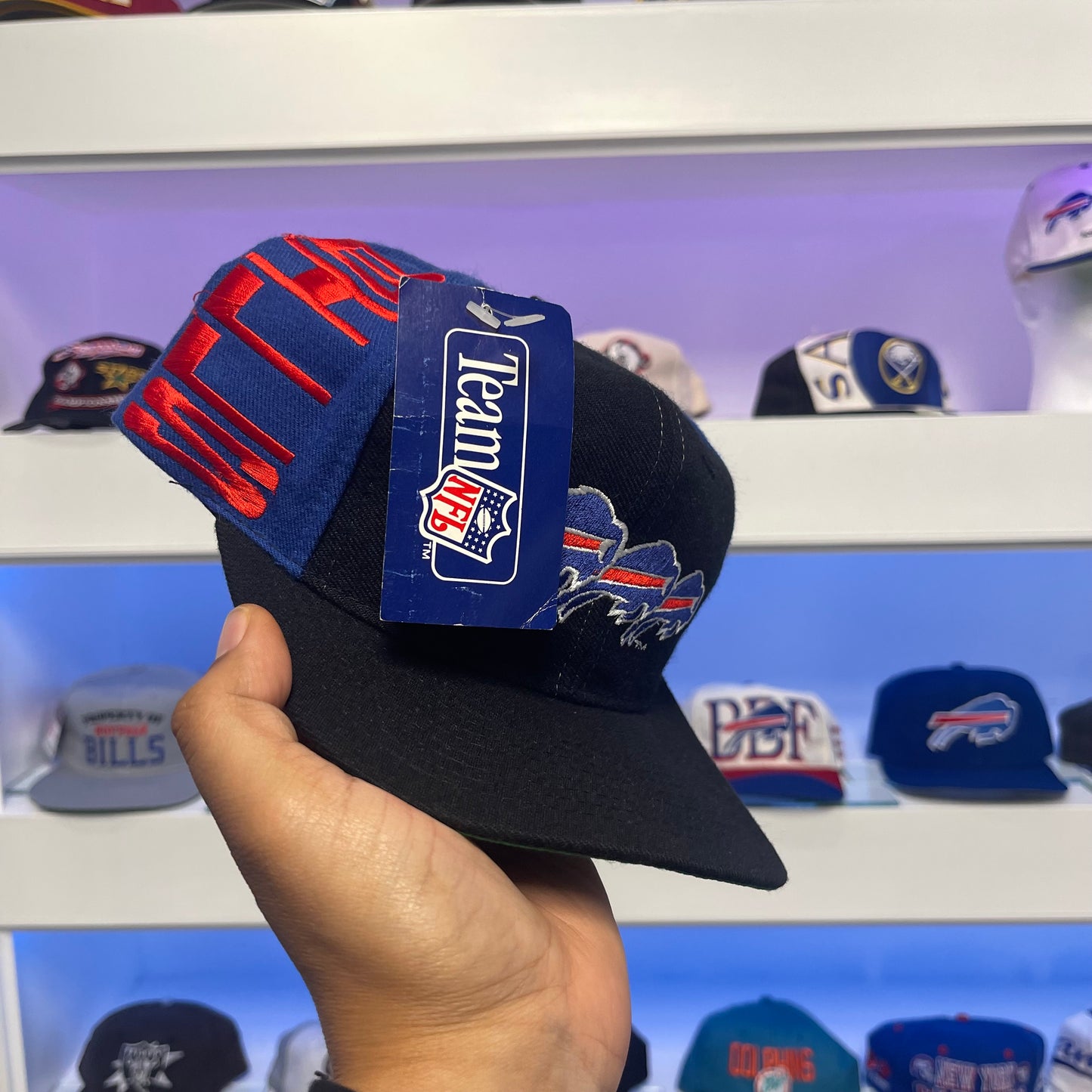1990s Buffalo Bills Triple Logo Snap Back New with Tags