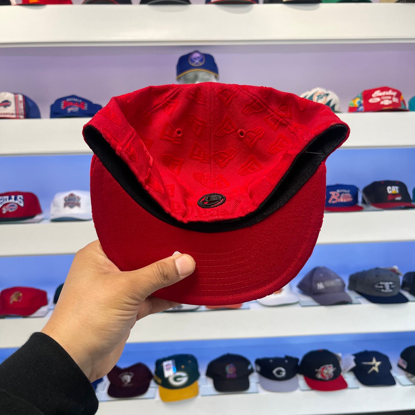Vintage Y2K Red New Era Fitted Size 7 1/4