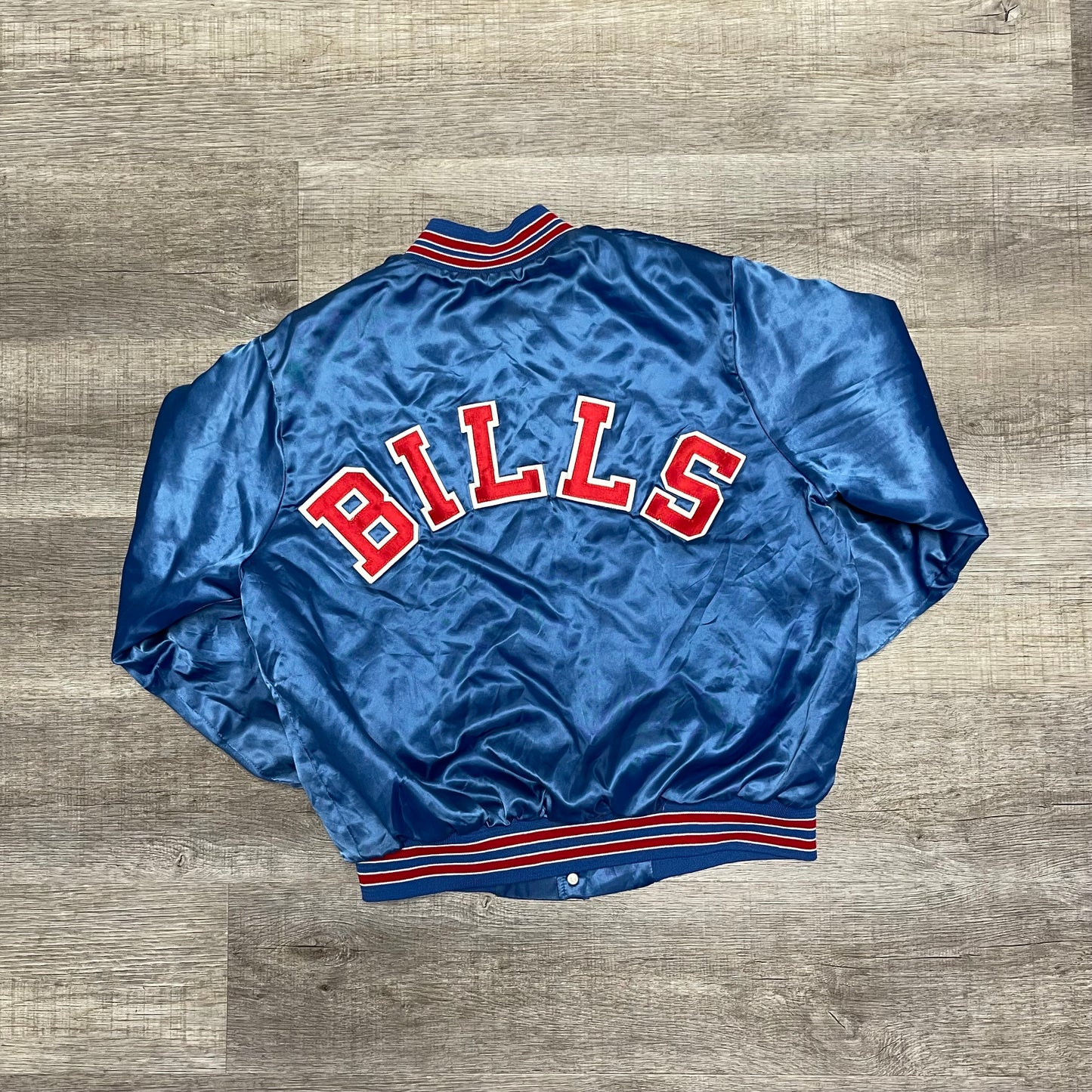 1990s NFL Buffalo Bills Locker Room Satin Jacket Size Large