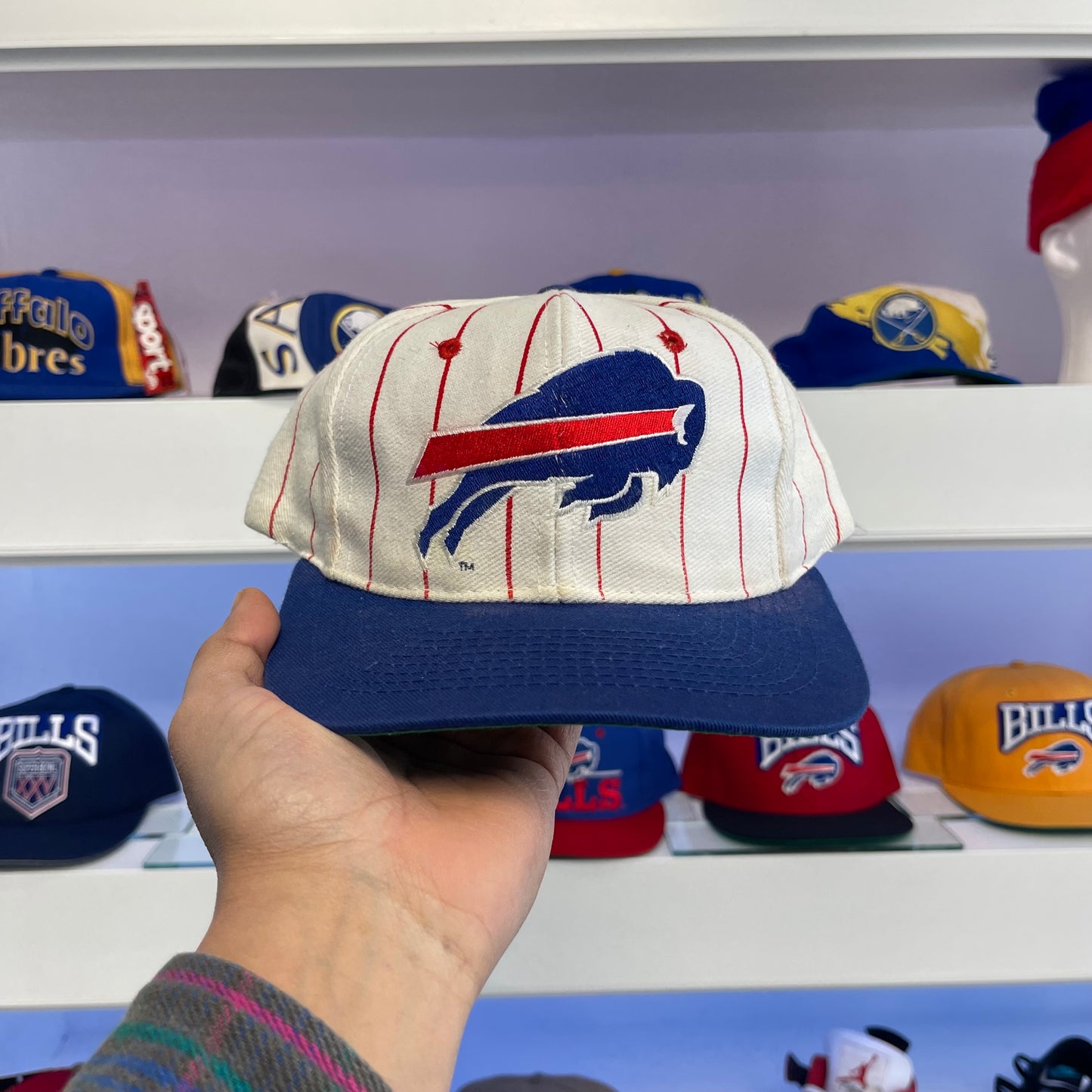Vintage Buffalo Bills Pin Stripe Snap Back