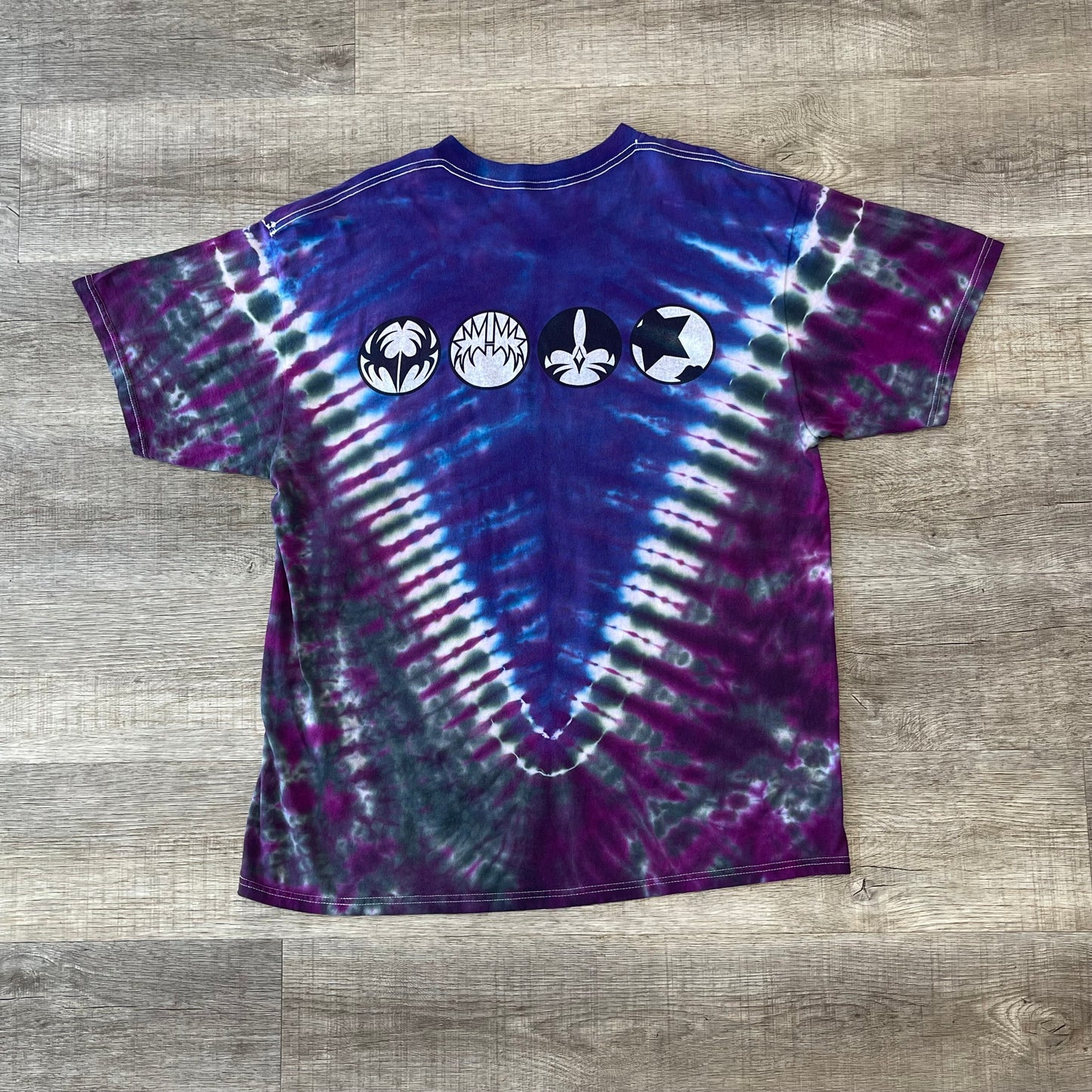 Vintage 1998 KISS Psycho Circus XL Tie Dye T-shirt Short Sleeve