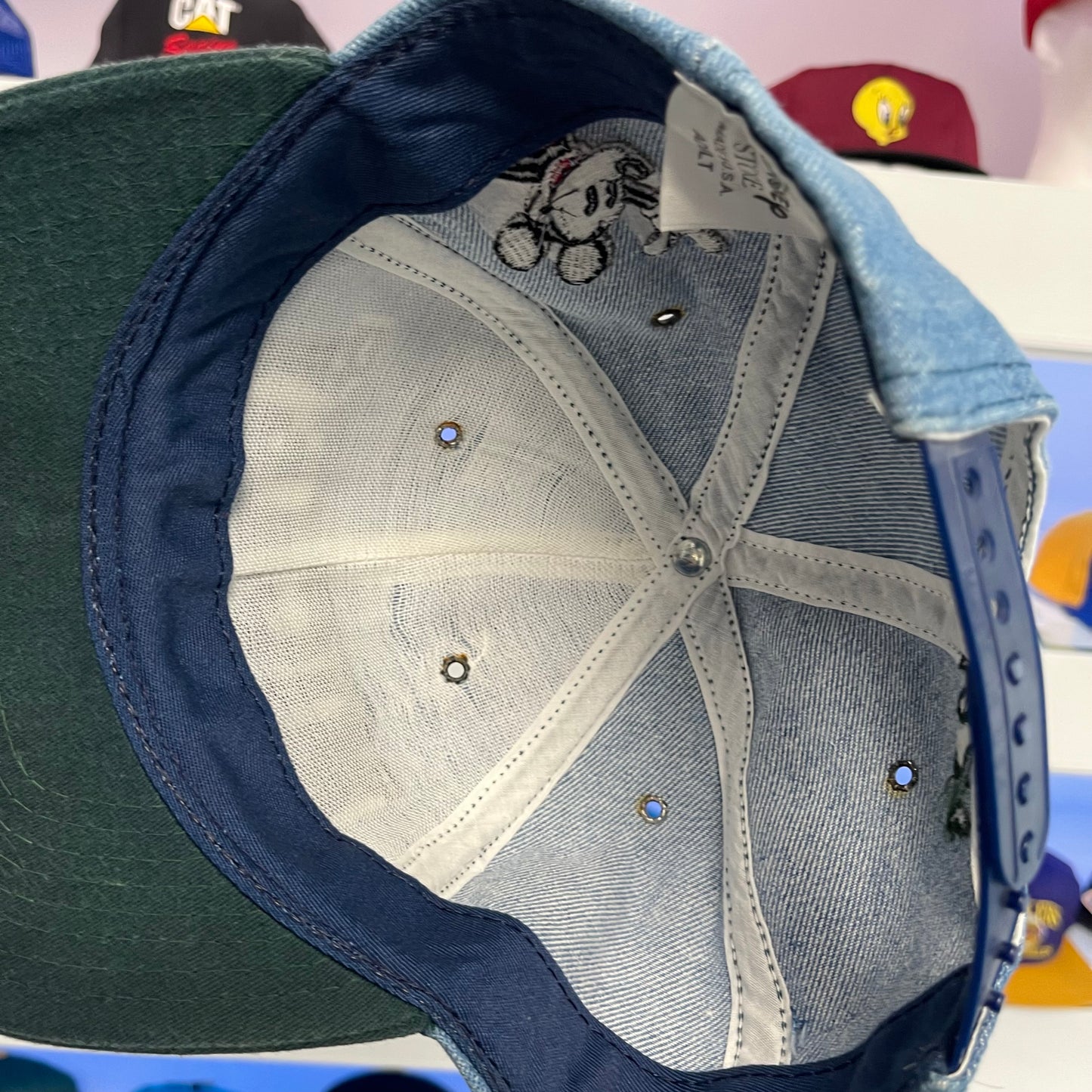 Vintage 1990s Mickey Mouse Disney Denim Snap Back