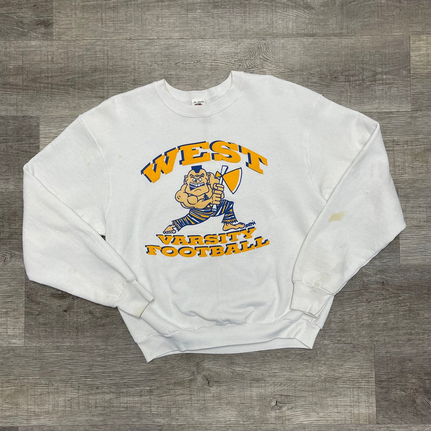 Vintage 1990s West Varsity Football Sweatshirt Size XL
