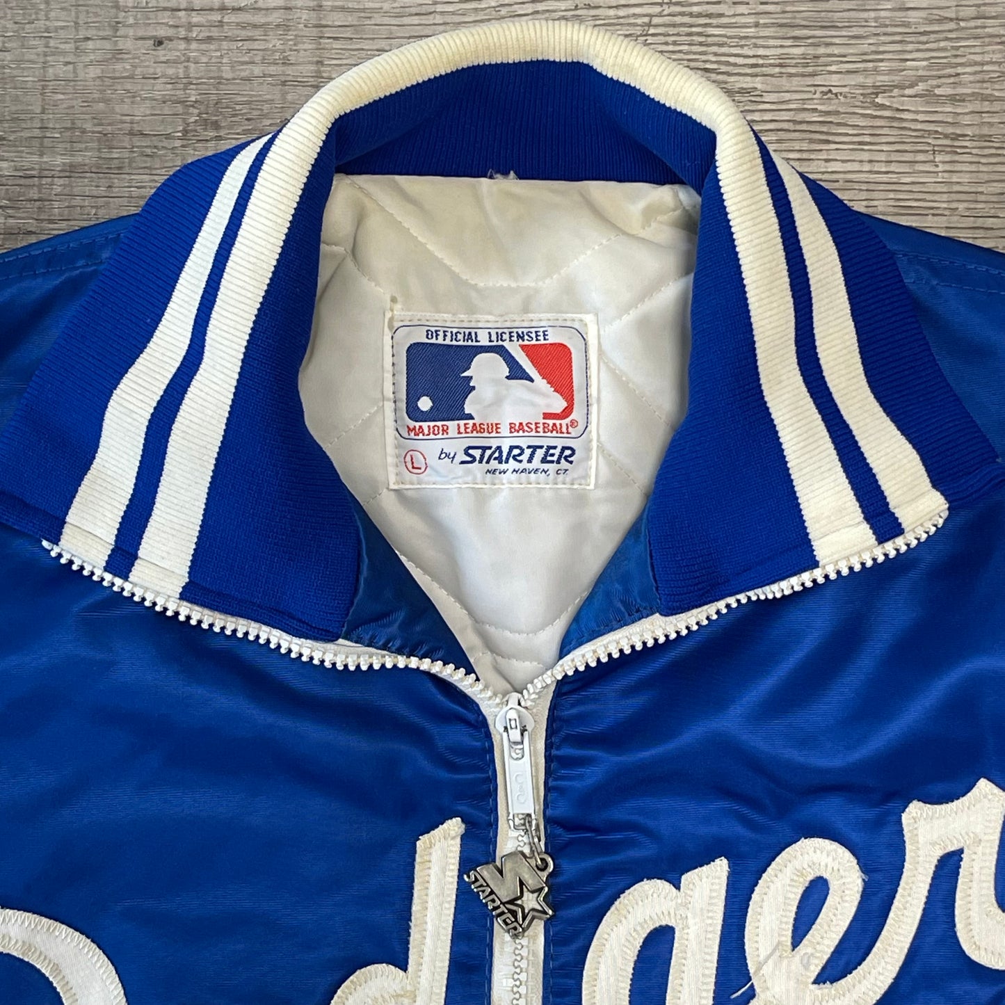 Vintage 80s MLB Los Angeles Starter Satin Jacket Size Large