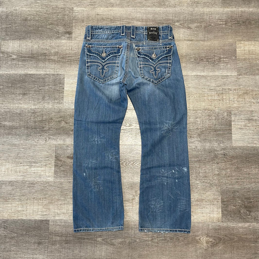 Vintage Y2K Rock Revival Denim Jeans Size 34x40
