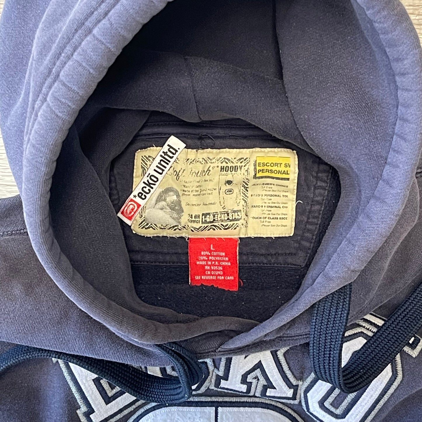 Vintage 2000s Y2K Ecko Unltd. Hoodie Size Large