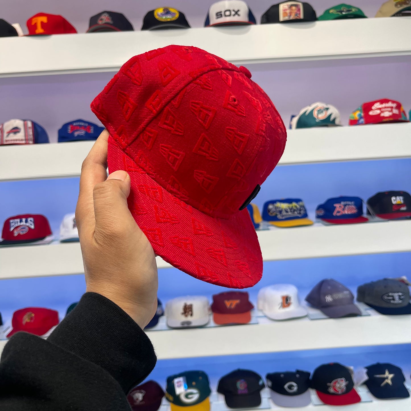 Vintage Y2K Red New Era Fitted Size 7 1/4