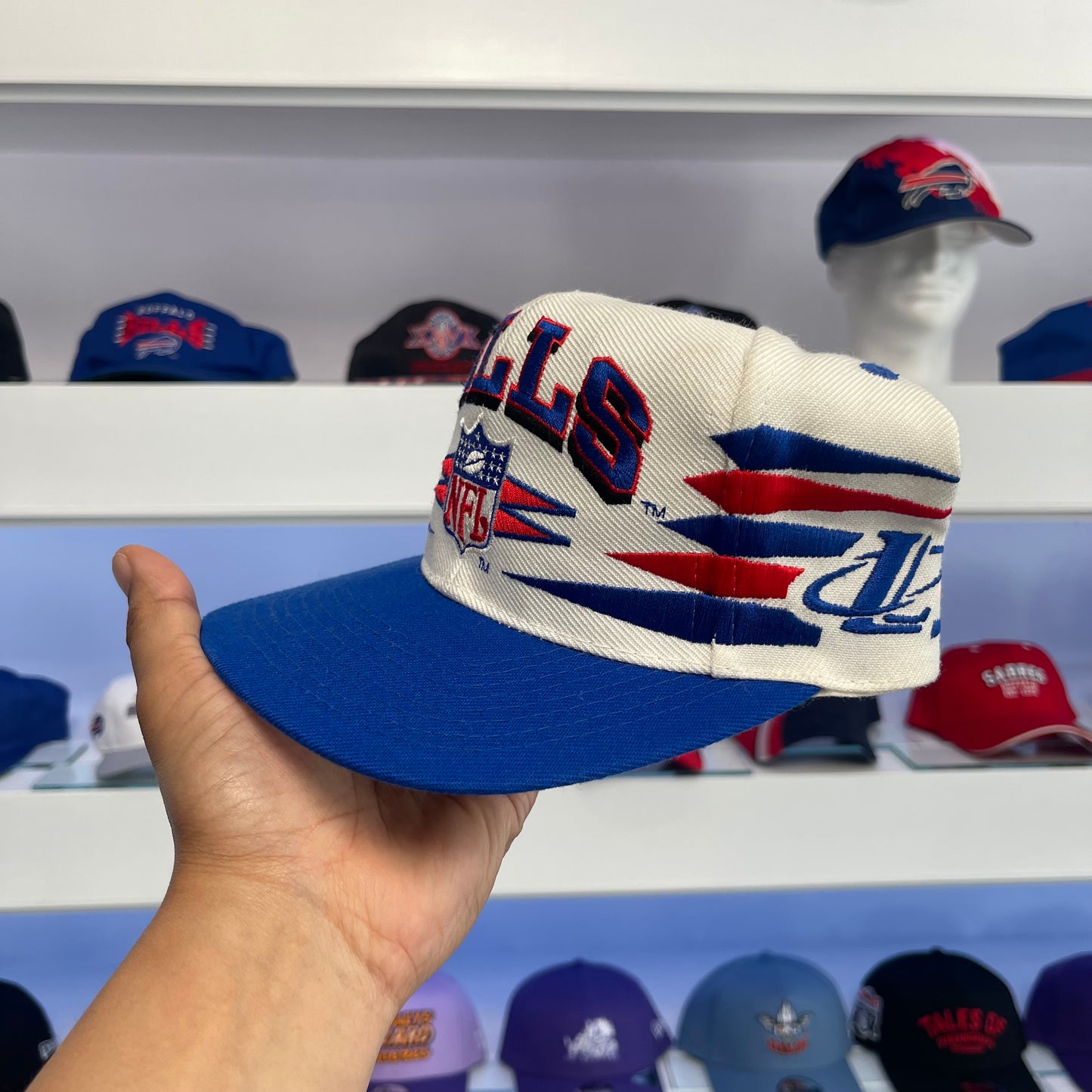 Vintage Buffalo Bills Logo Athletic Diamond Cut Wool Snap Back