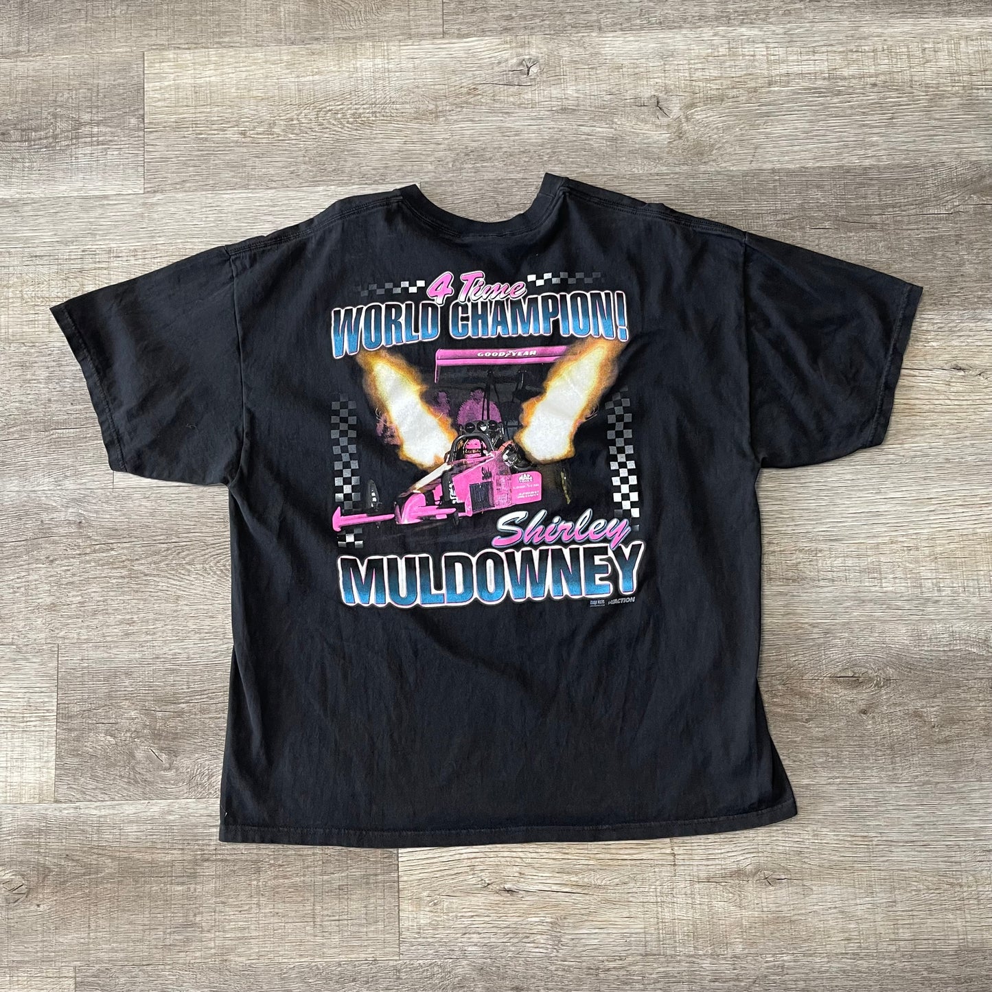Vintage Shirley Muldowney 4 Time World Champion Shirt Size XL