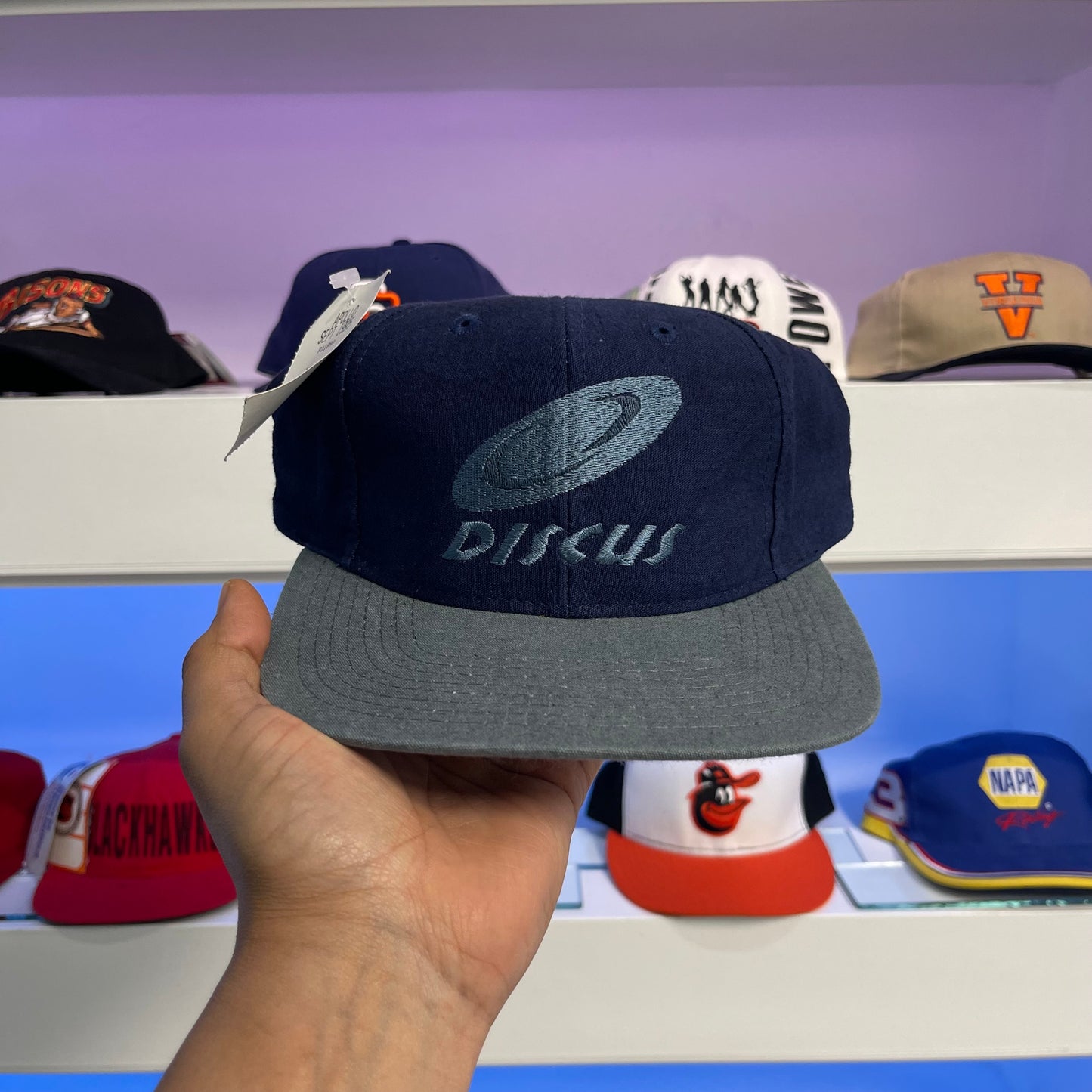Vintage 1990s Discus Sample Snap Back