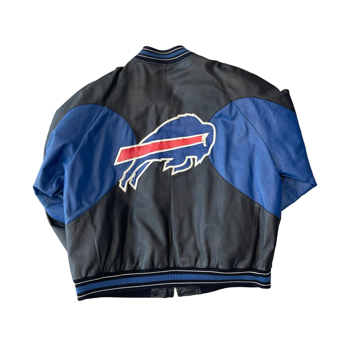 Vintage 1990s NFL Buffalo Bills Genuine Leather Jacket Size 3x