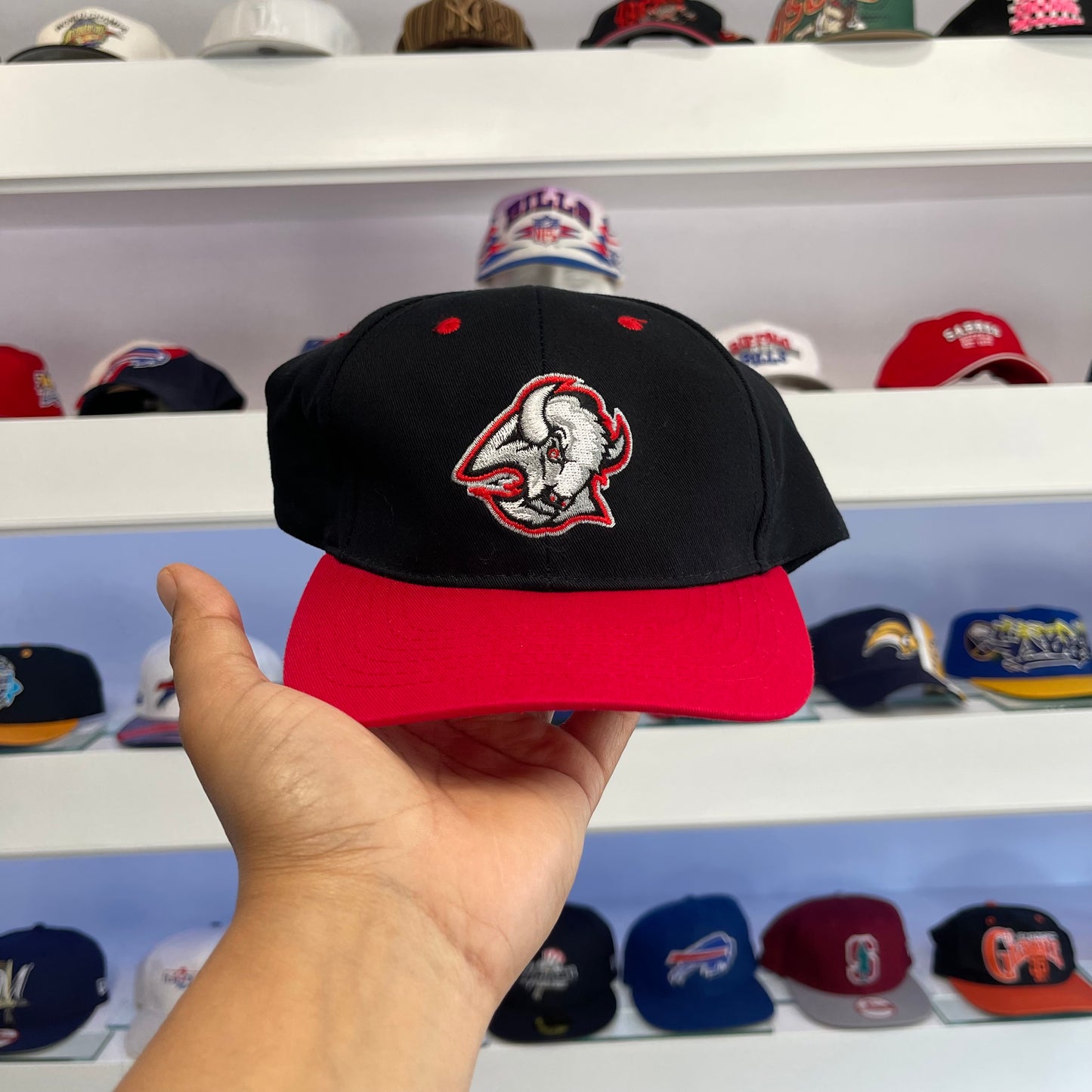 Vintage NHL Buffalo Sabres Goat Head Snap Back