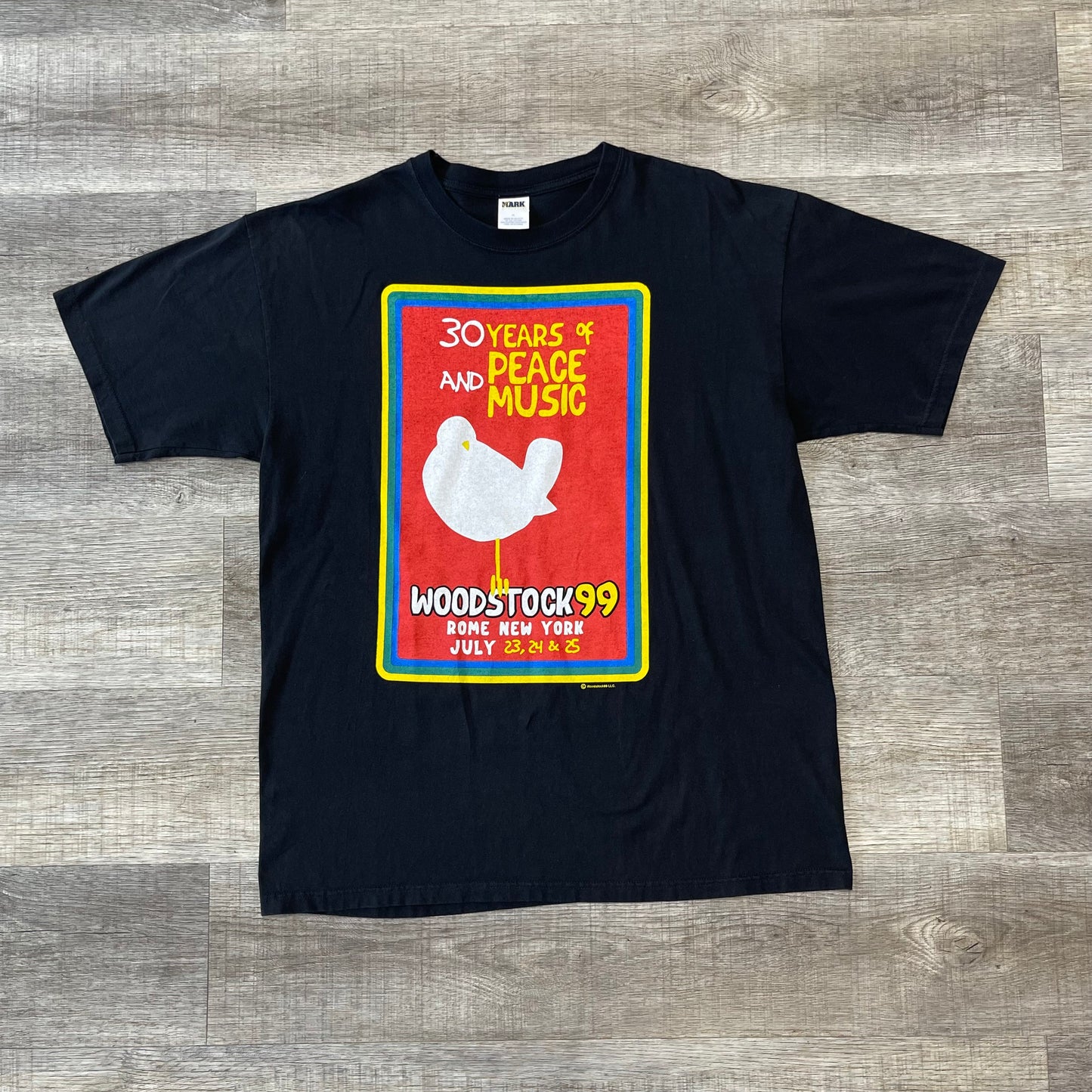 Vintage 1999 Wood Stock T Shirt Size XL