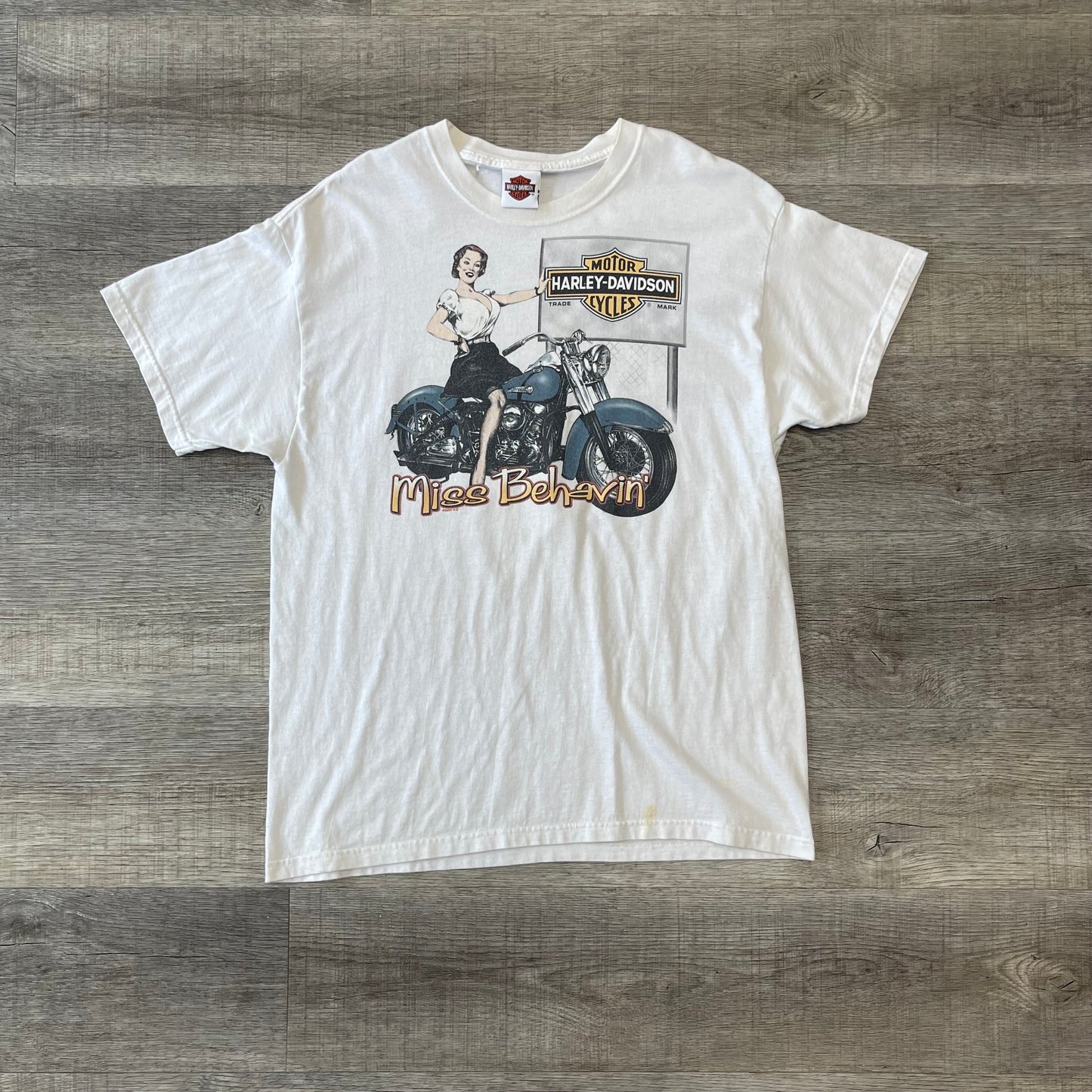 Vintage Harley Davidson Miss Behavin Shirt Size Large