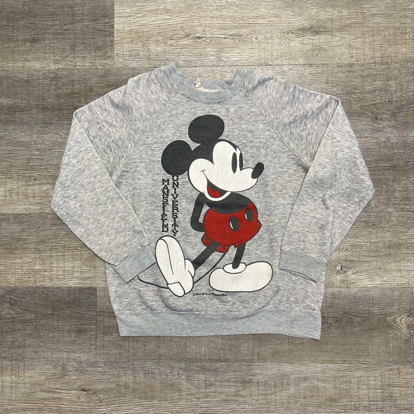 Vintage Mickey Mouse Grey Sweater Size Small