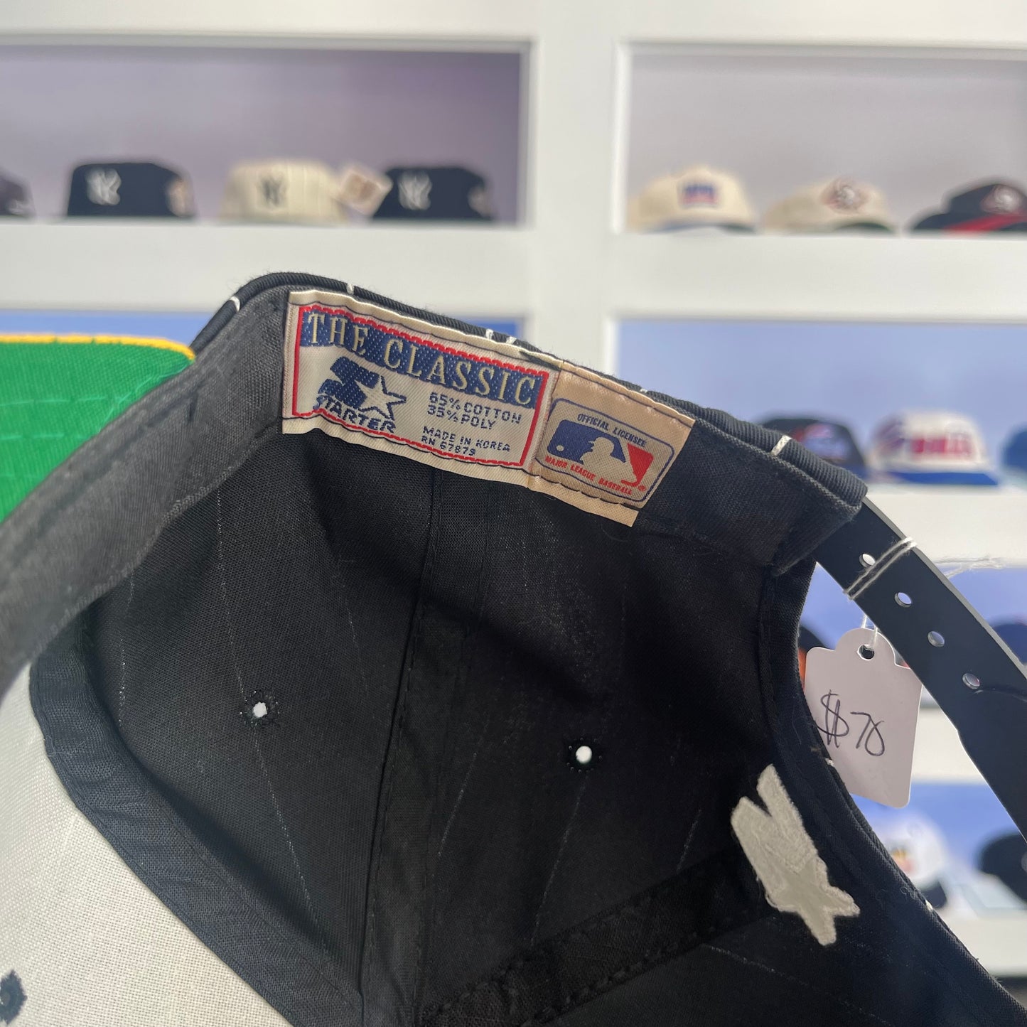 Vintage 1990s MLB Pittsburgh Pirates Starter Pin Stripe Snap Back