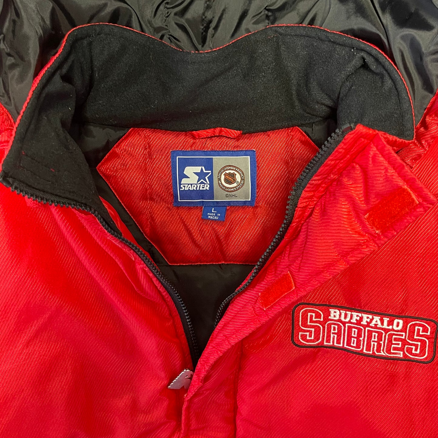 Vintage 1990s NHL Buffalo Sabres Starter Winter Jacket Size Large