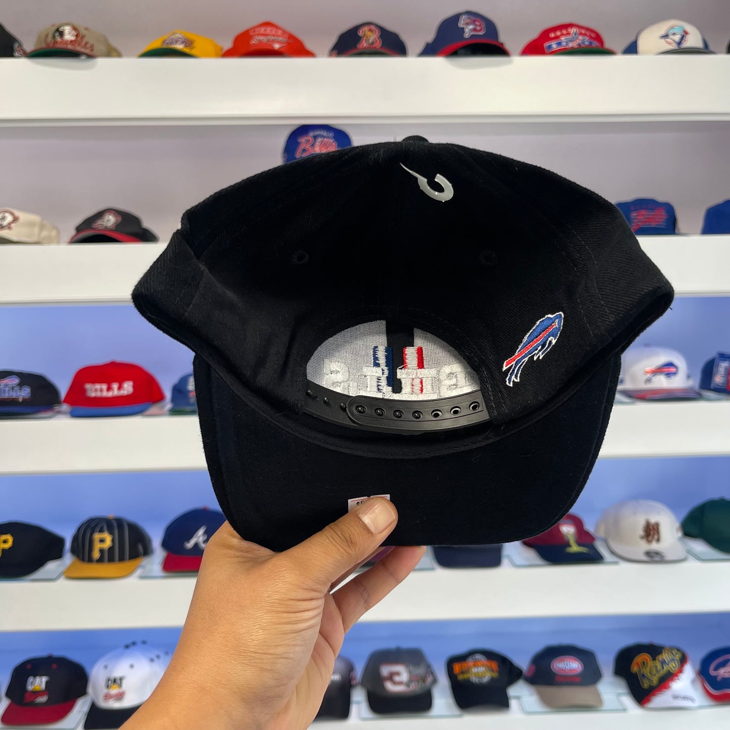 Vintage 1990s NFL Buffalo Bills Black Dome Snap Back