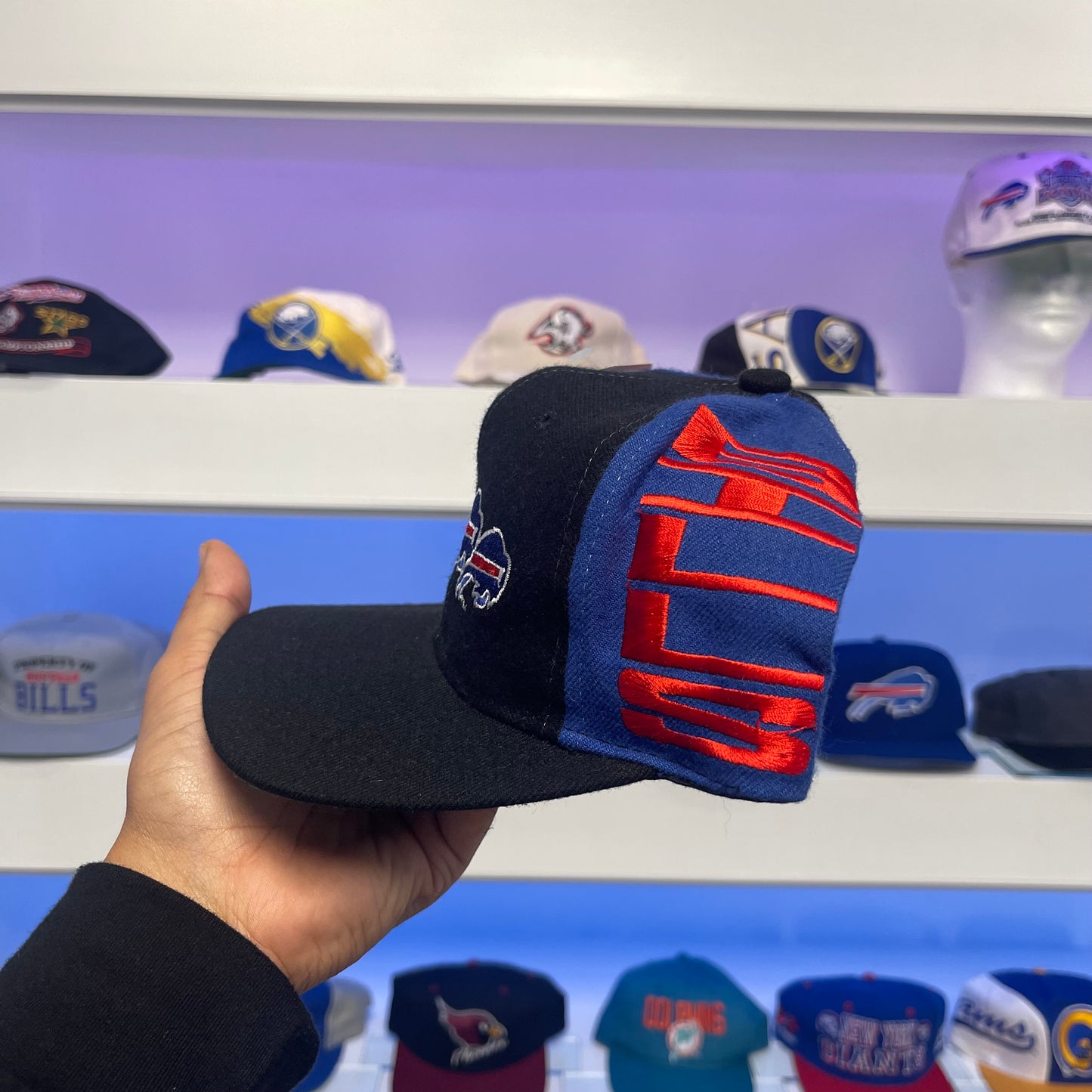 1990s Buffalo Bills Triple Logo Snap Back New with Tags