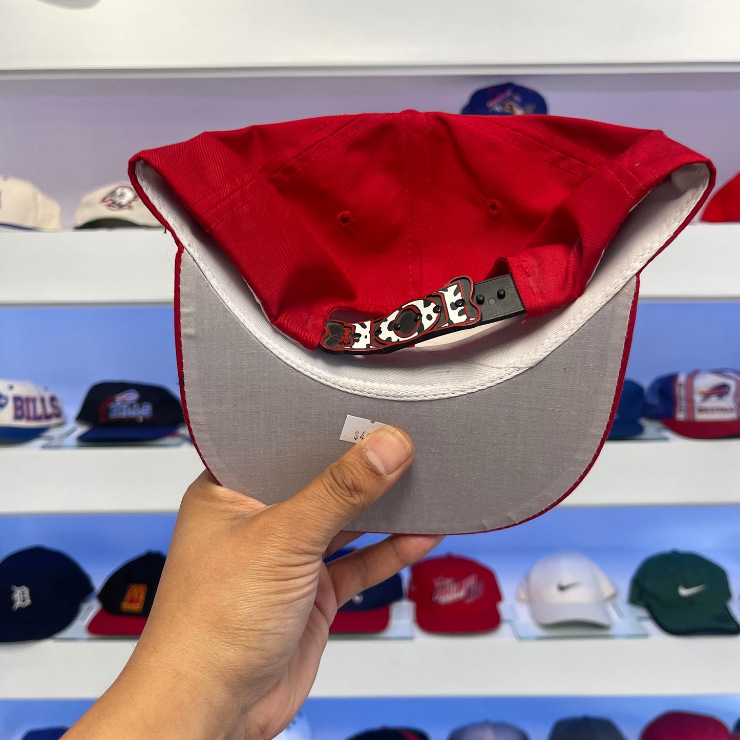Vintage 1990s Dalmatian Red Twill Snap Back