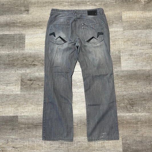 Vintage Y2K Ecko Unltd. Grey Denim Jeans Size 38x44