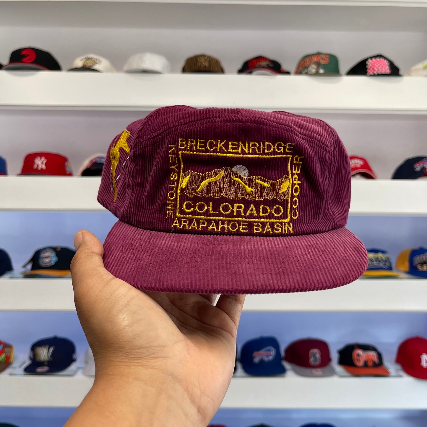 Vintage Breckenridge Colorado Corduroy Snap Back