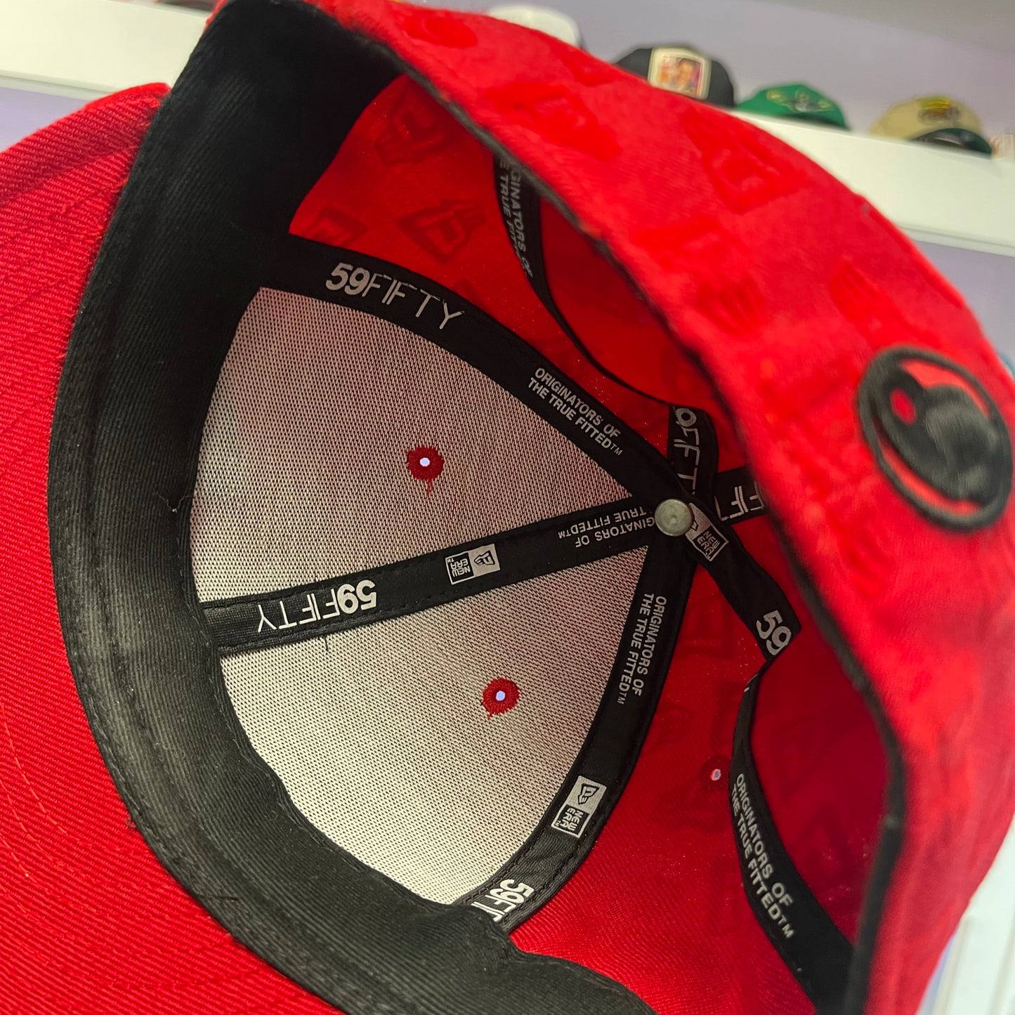 Vintage Y2K Red New Era Fitted Size 7 1/4