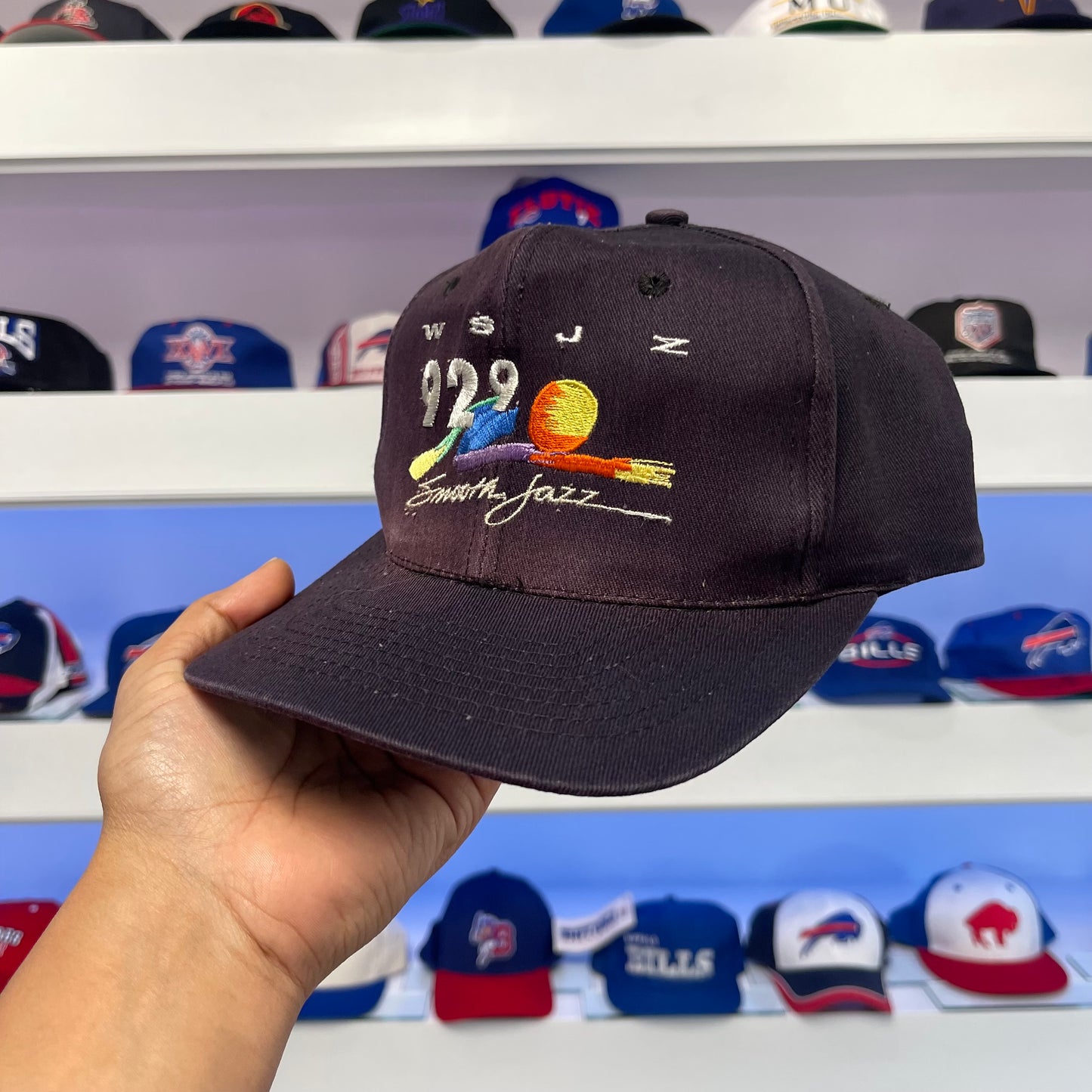 Vintage 1990s WSLZ 92.9 Smooth Jazz Snap Back