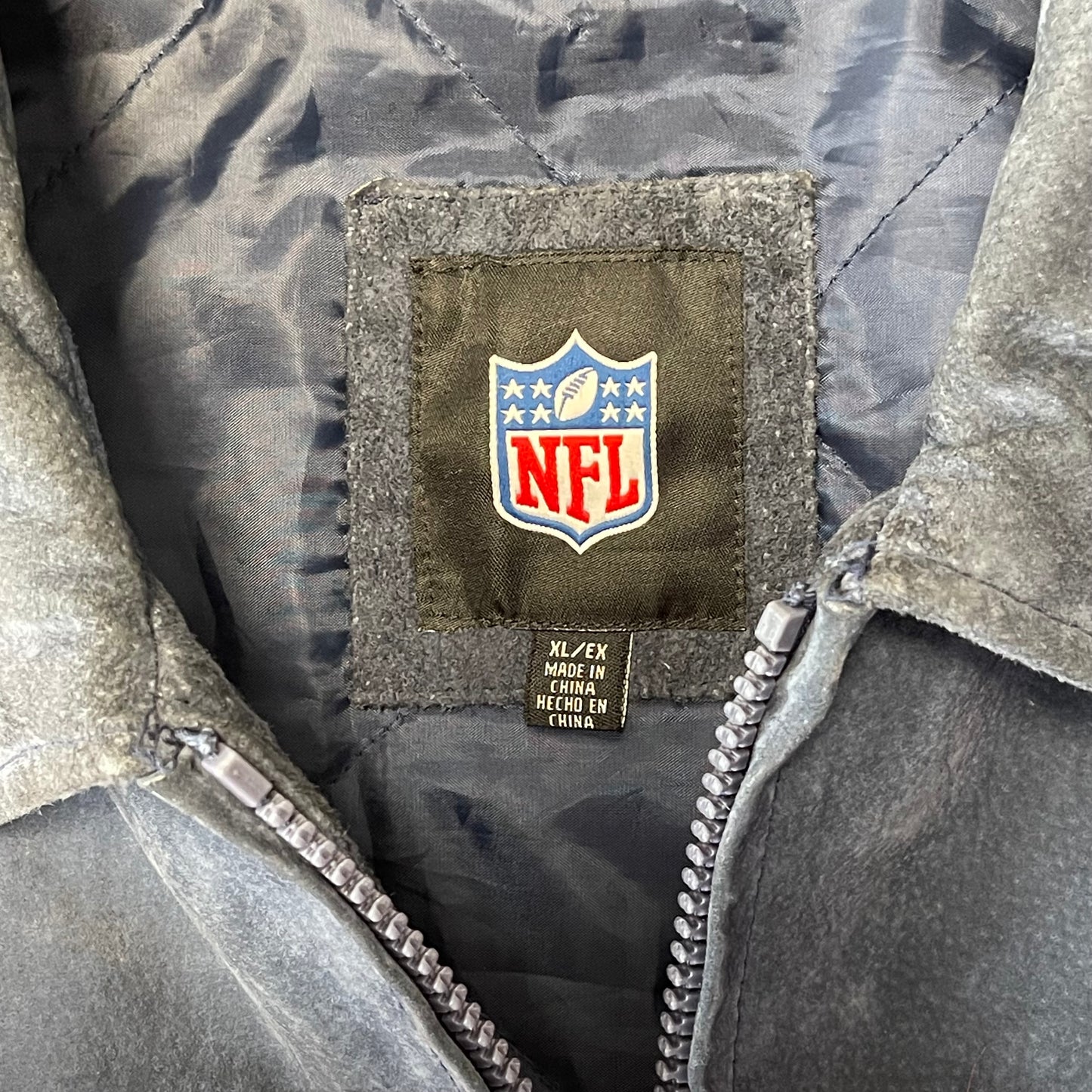 Vintage Buffalo Bills y2k Size XL Leather Suede Jacket