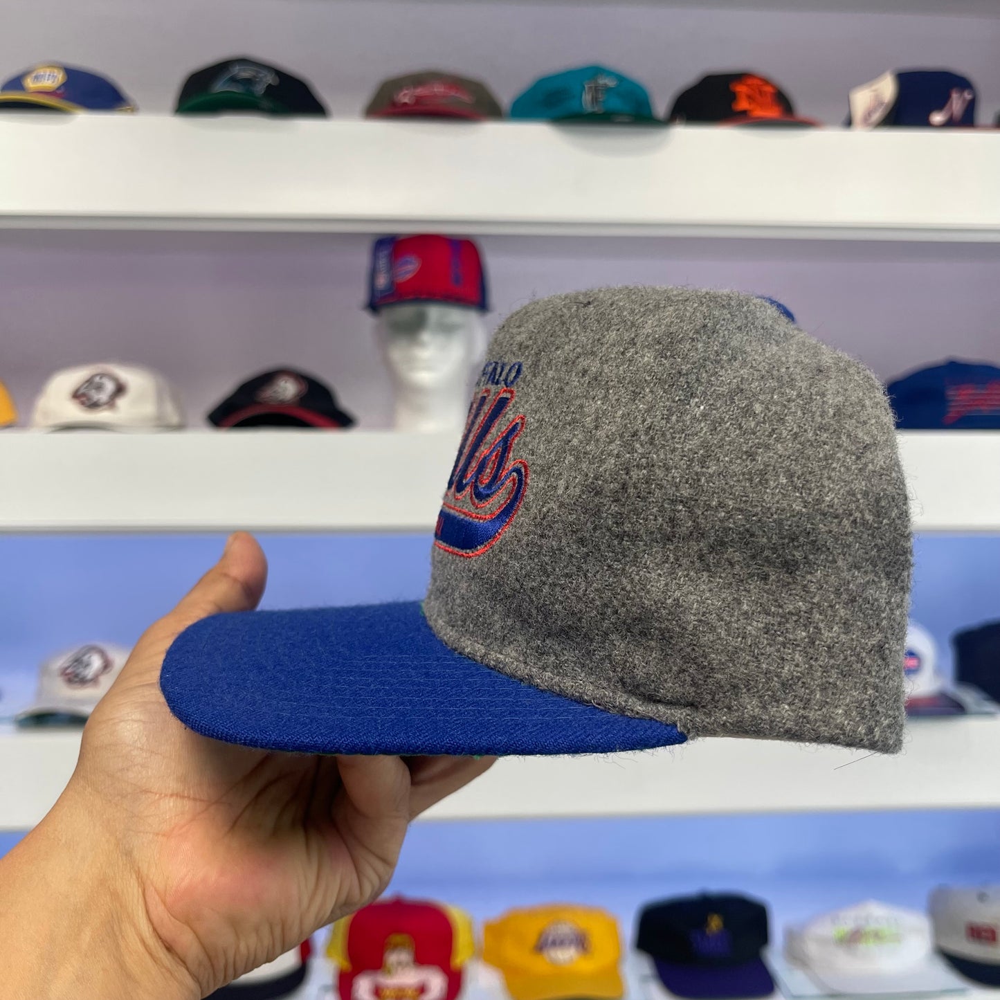 Vintage 1990s NFL Buffalo Bills Wool Starter Script Snap Back