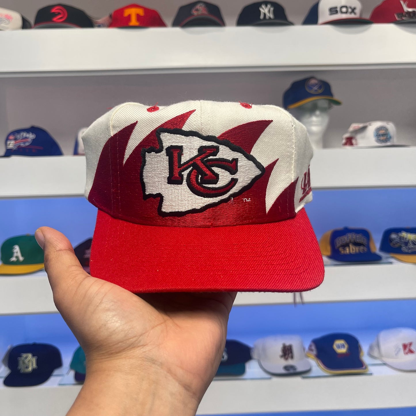 Vintage Kansas City Chiefs Logo Athletic Shark Tooth Wool Snap Back