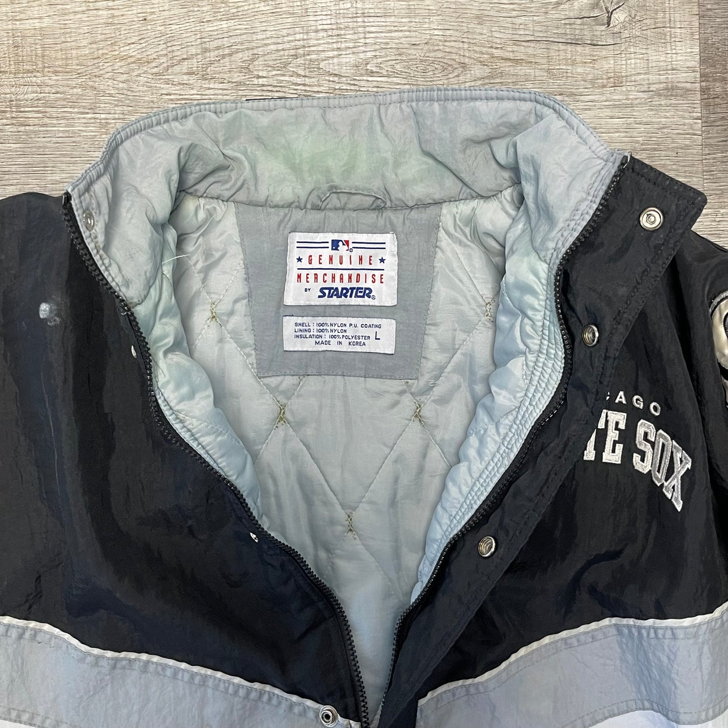 Vintage 1990s Chicago White Sox Starter Puffer Jacket Size Large