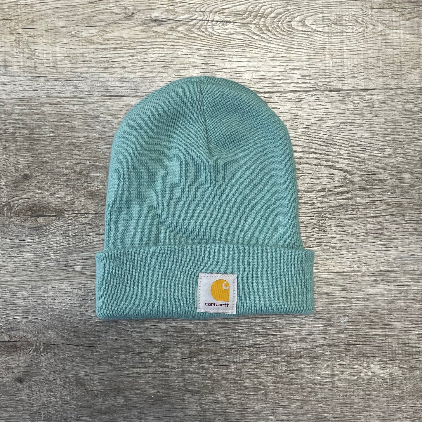 Vintage Carhartt Teal Blue Beanie Hat