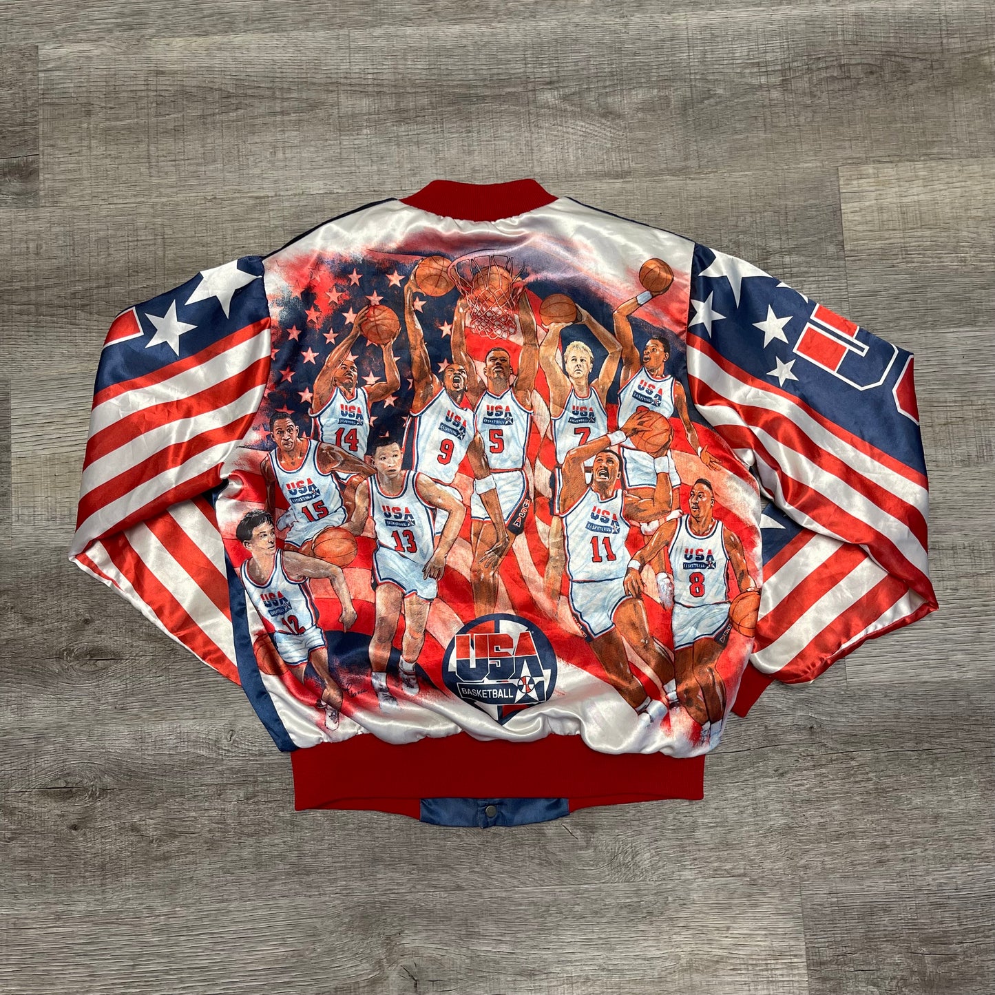 Vintage NBA Chalk Line Dream Team Olympic Satin Jacket Size Medium