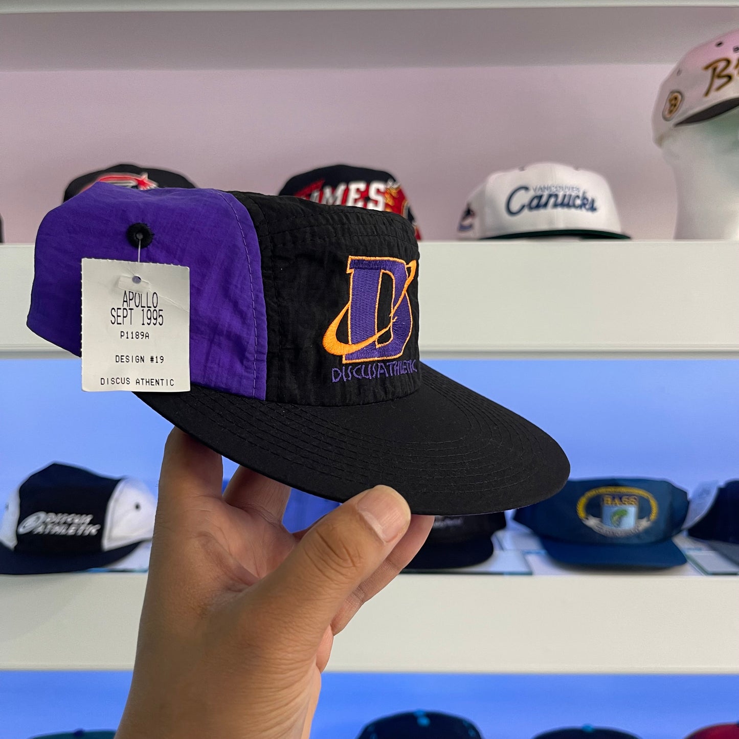 1990s Discus Athletic Sample Logo 7 Hat 5 Panel