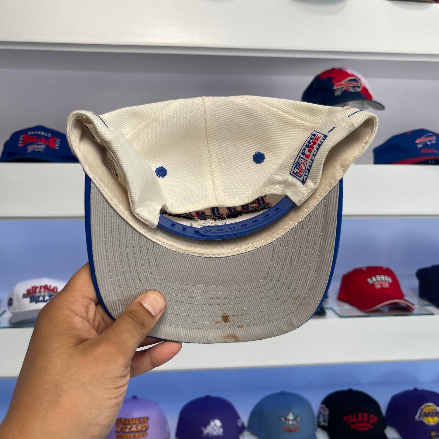 Vintage Buffalo Bills Logo Athletic Diamond Cut Wool Snap Back