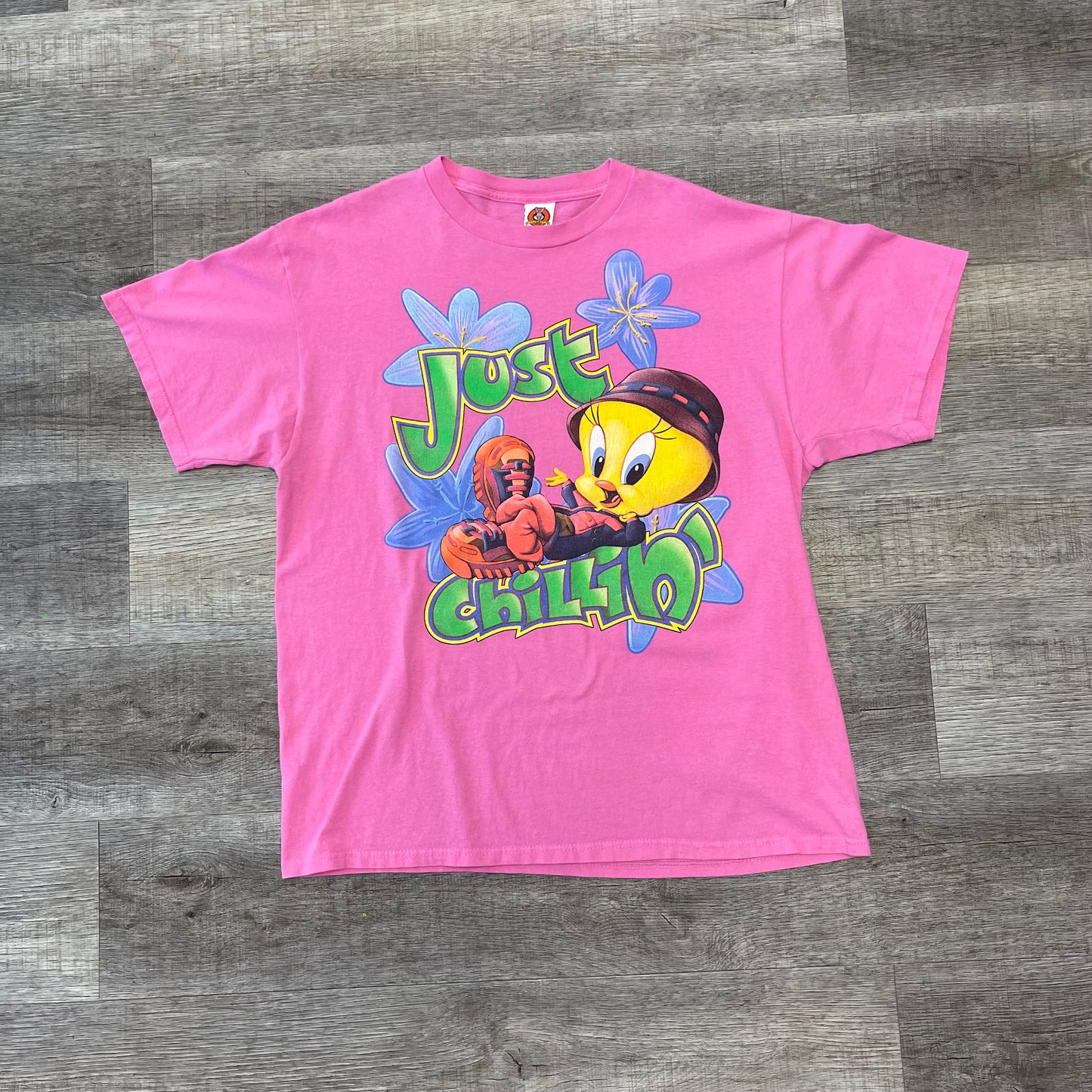 Vintage 1990s Tweety “Just Chillin” Shirt Size 2x