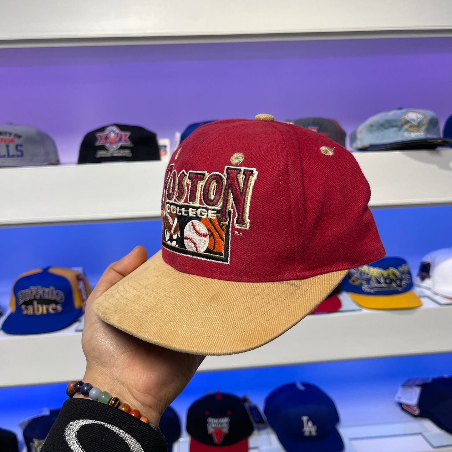 Vintage 1990s NCAA Boston College Small Medium Snap Back New with Tags