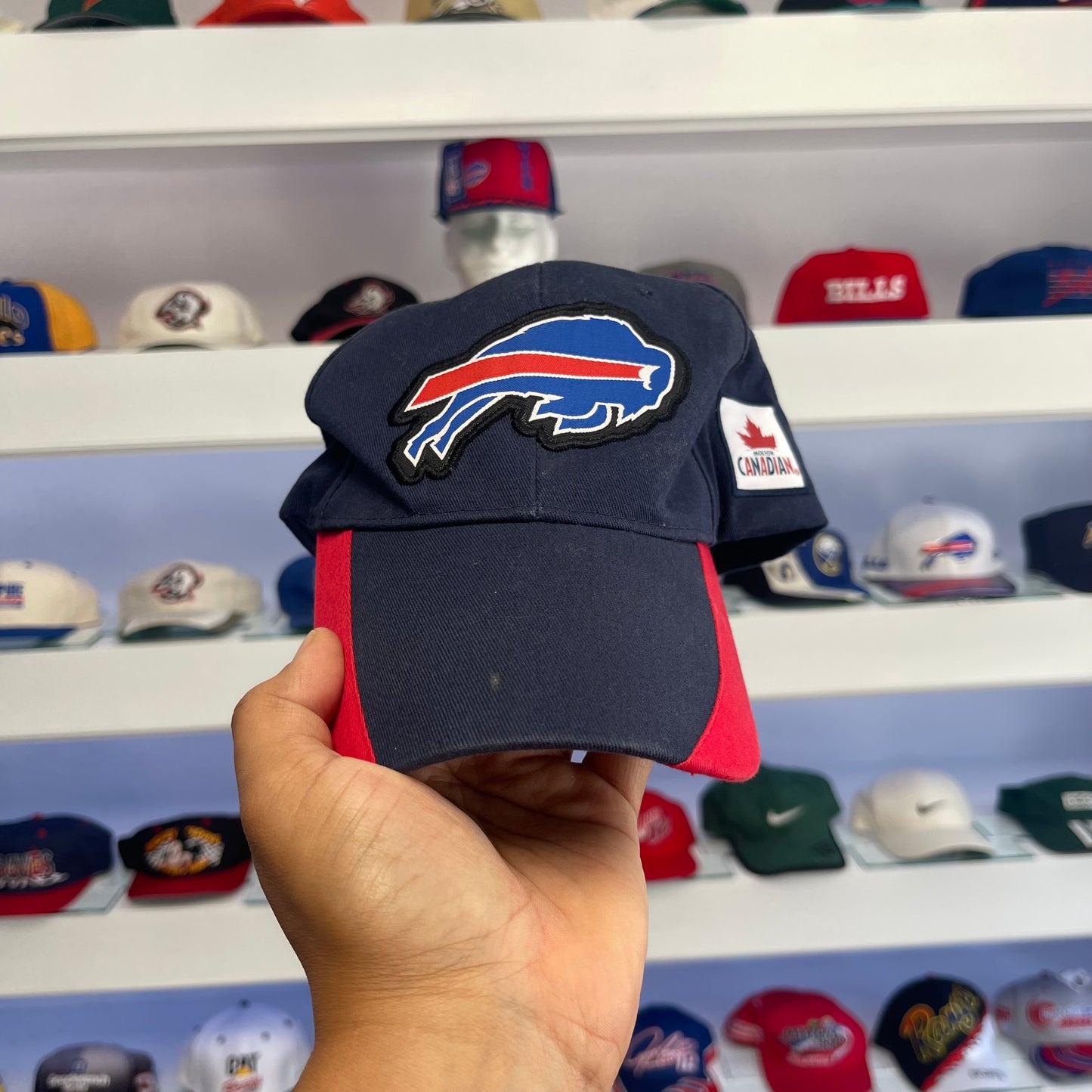 Vintage Y2K Buffao Bills Curve Brim Strap Back