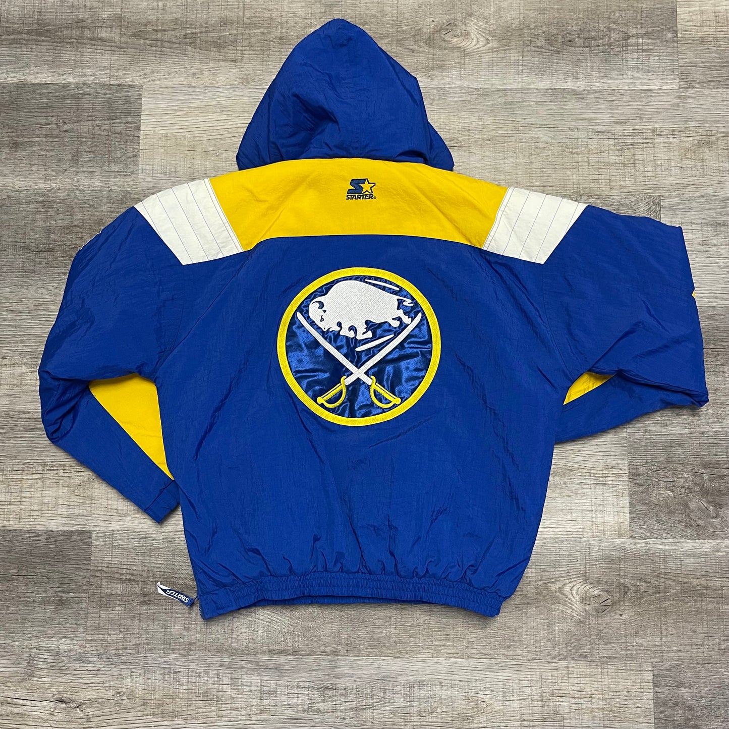 1990s Buffalo Sabres Pull Over Starter Jacket Size medium