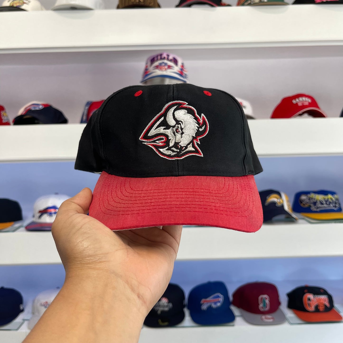 Vintage NHL Buffalo Sabres Goat Head Snap Back