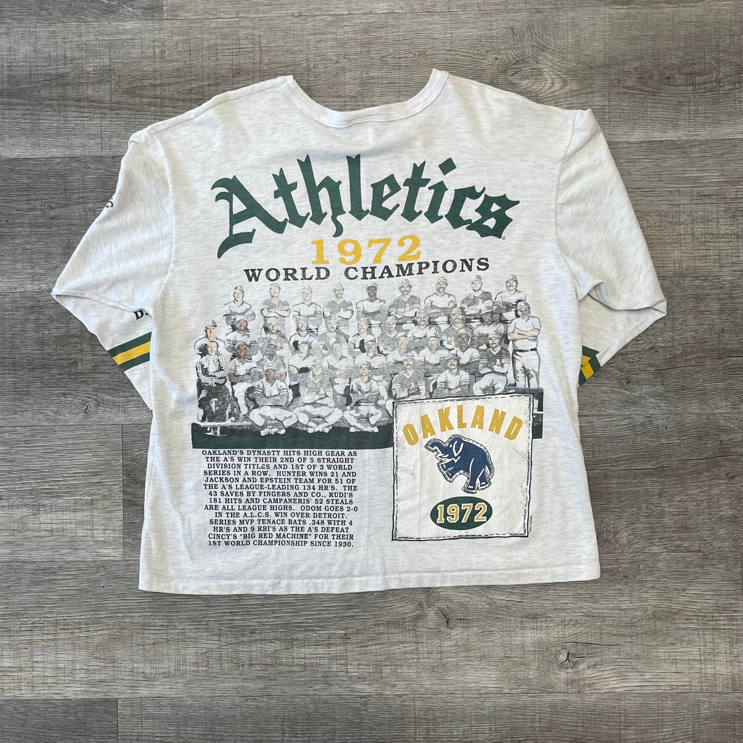 1991 Long Gone Oakland Athletics A’s Cooperstown Baseball 3/4 Sleeve Shirt