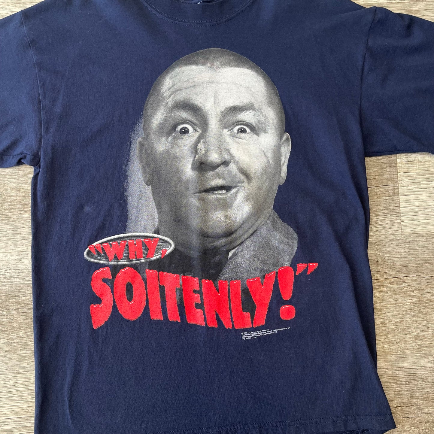 Vintage 1999 Curly Three Stooges TV Promo Shirt Size XL