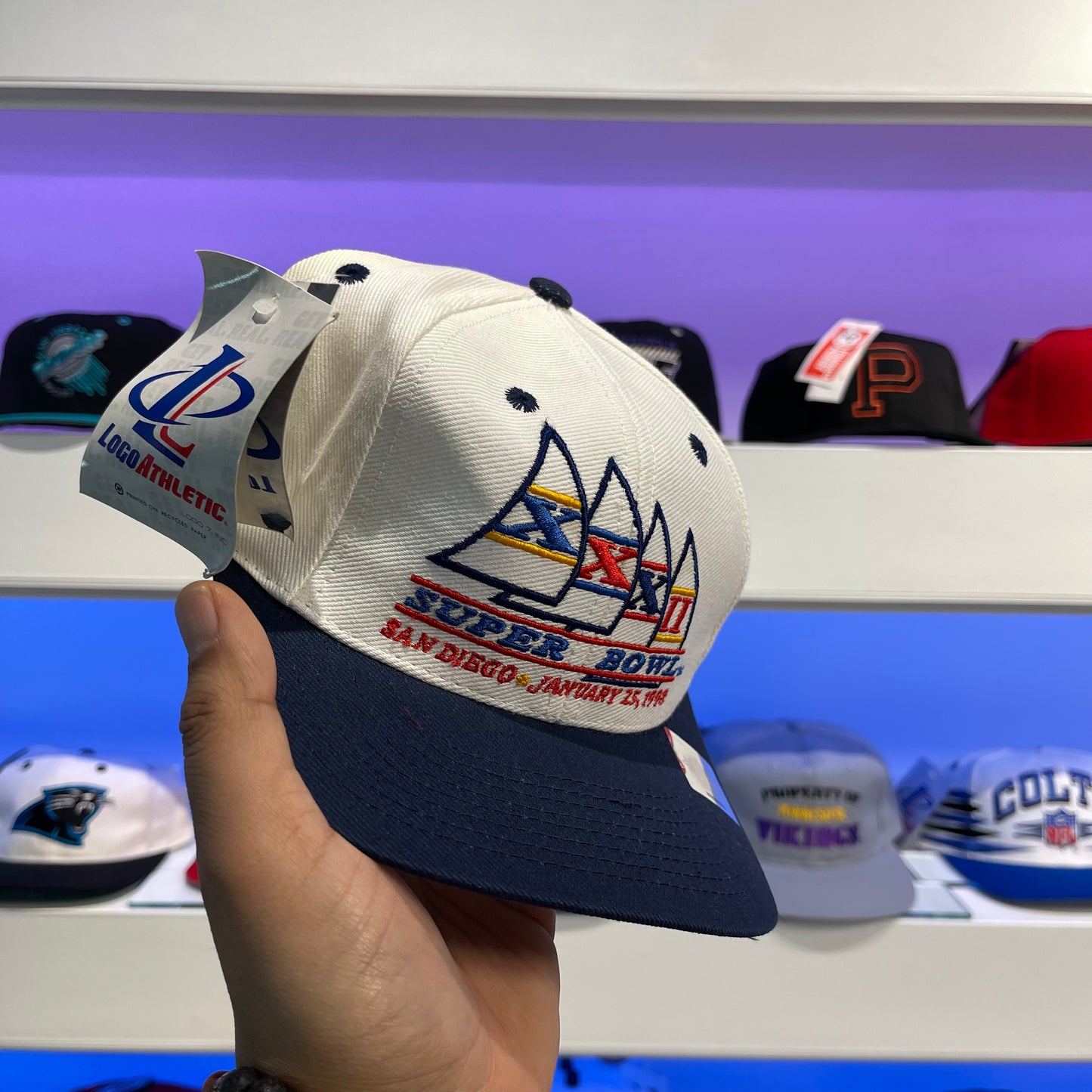Vintage NFL 1998 Super Bowl XXXII Logo Athletic Snap Back New with Tags