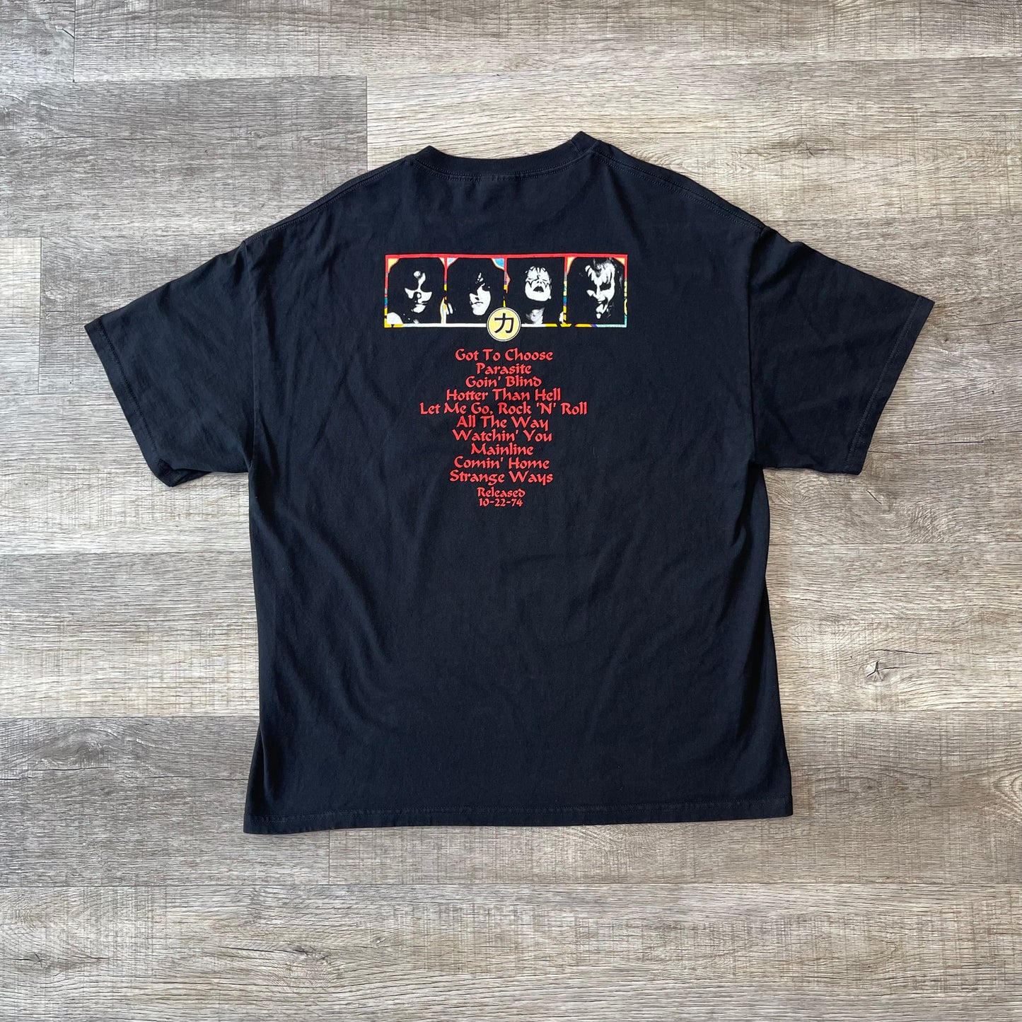 Vintage Kiss Shirt Mens Medium Hotter Than Hell Band Tour Double Sided Tee Size XL
