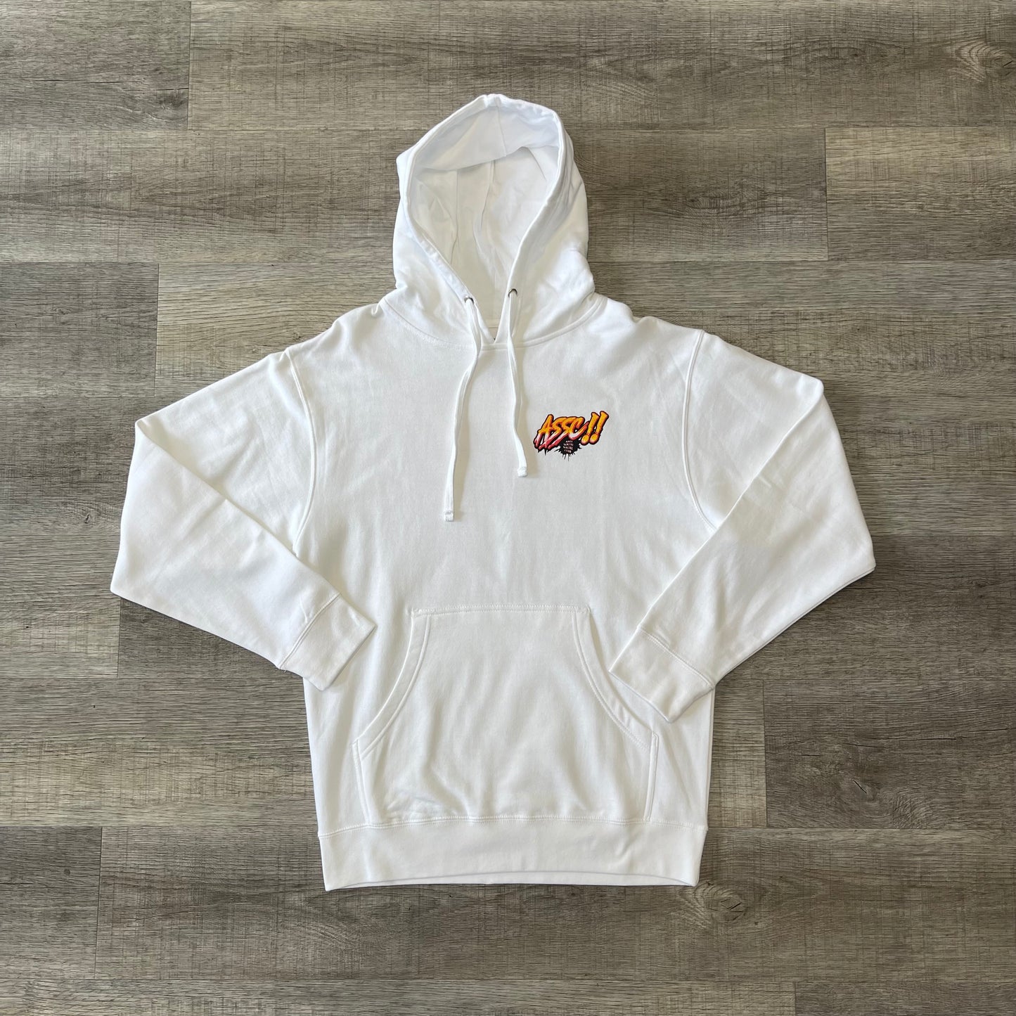 Anti Social Club ASSC White Zip Up Hoodie Size Medium