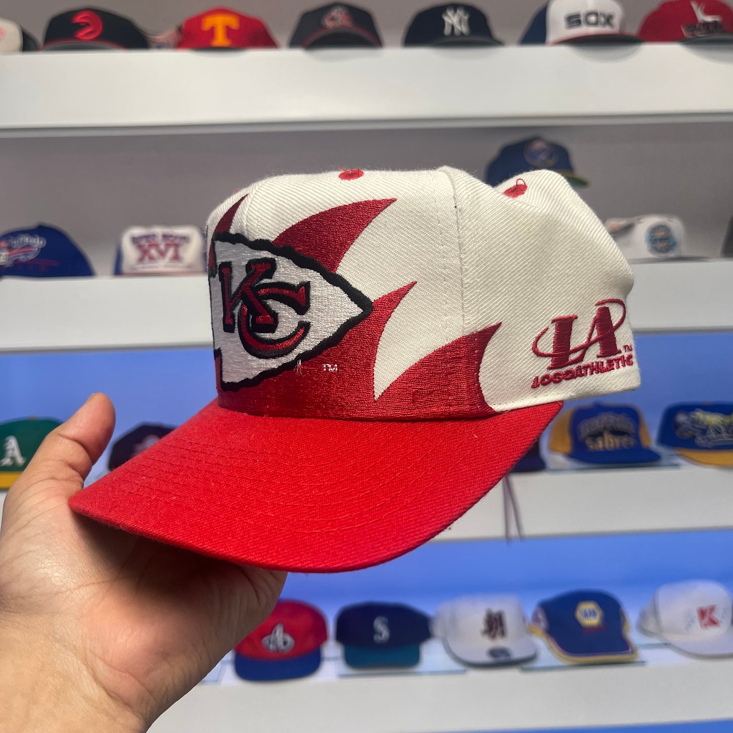 Vintage Kansas City Chiefs Logo Athletic Shark Tooth Wool Snap Back