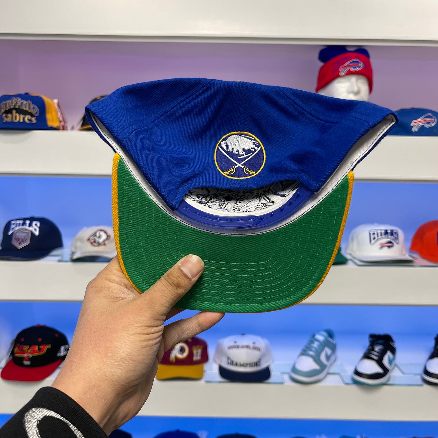 Vintage 1990s Buffalo Sabres Graffiti Logo Snap Back New with Tags